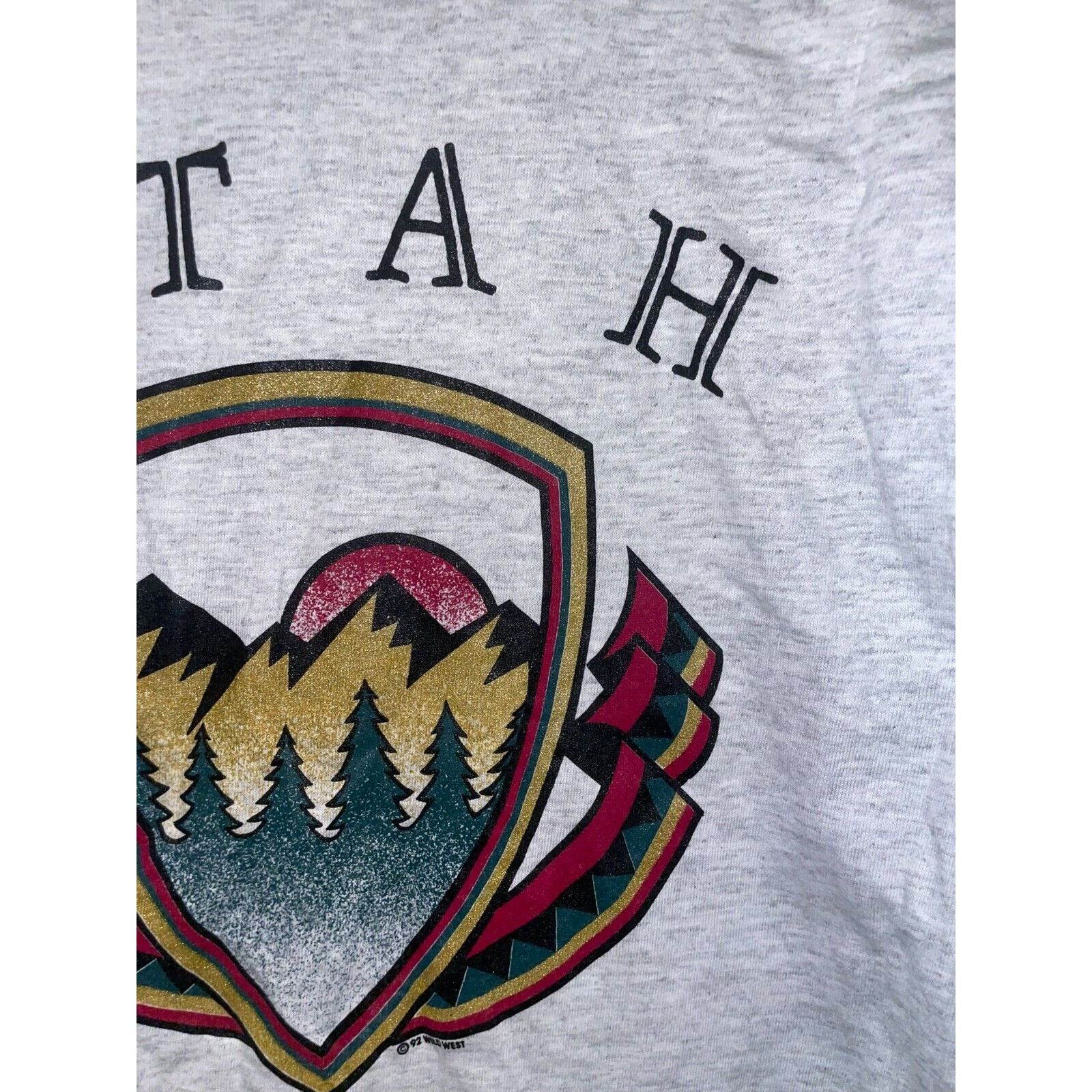 Signal Sport Vintage Utah Shirt State Mountain Gray Tee VTG 90s 1992 M Size US M / EU 48-50 / 2 - 6 Thumbnail