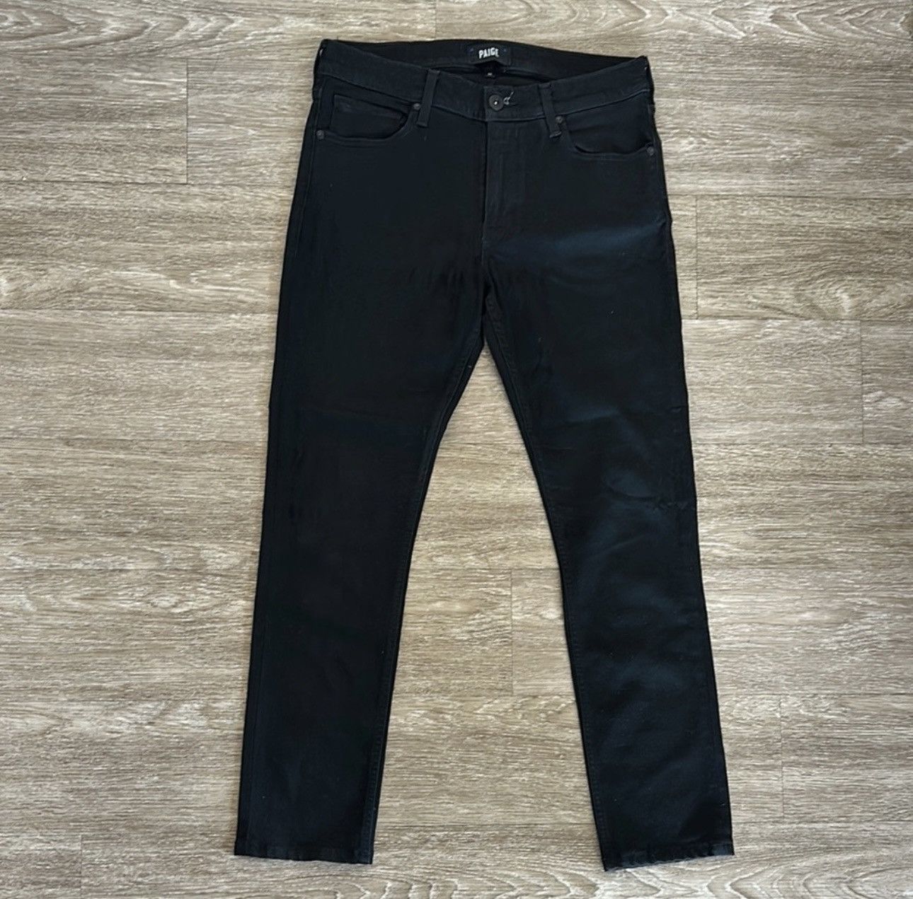 Paige Paige Black Lennox Denim Jeans Size US 31 - 1 Thumbnail