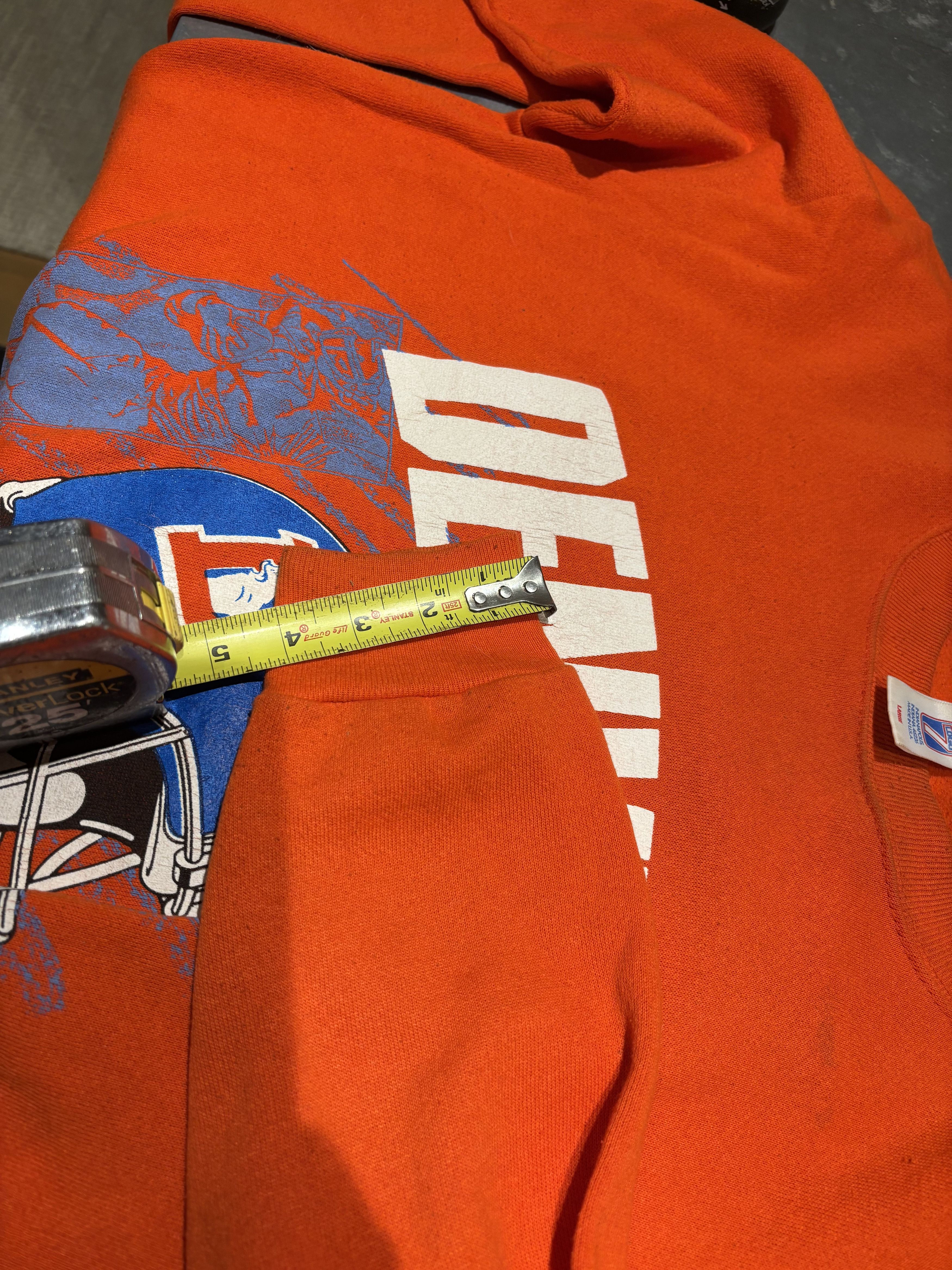Logo 7 Vintage Denver Broncos Orange Crewneck Sweatshirt Size US L / EU 52-54 / 3 - 6 Thumbnail