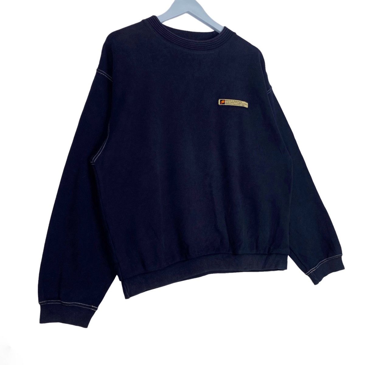 Ellesse × Vintage Vintage Ellesse Small Tag Navy Crewneck Sweatshirt Size L Size US L / EU 52-54 / 3 - 3 Thumbnail