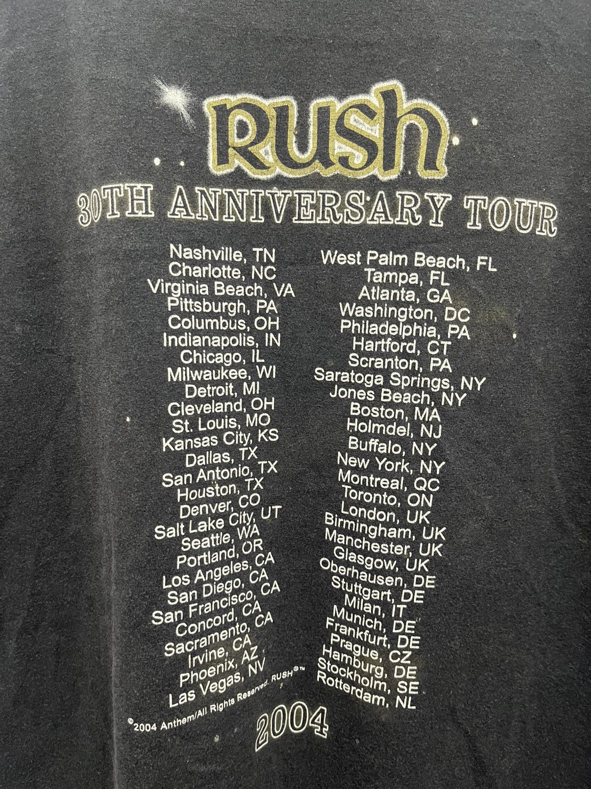 Band Tees vintage rush t-shirt band tee black ©️ 2004 tour Size US M / EU 48-50 / 2 - 5 Thumbnail