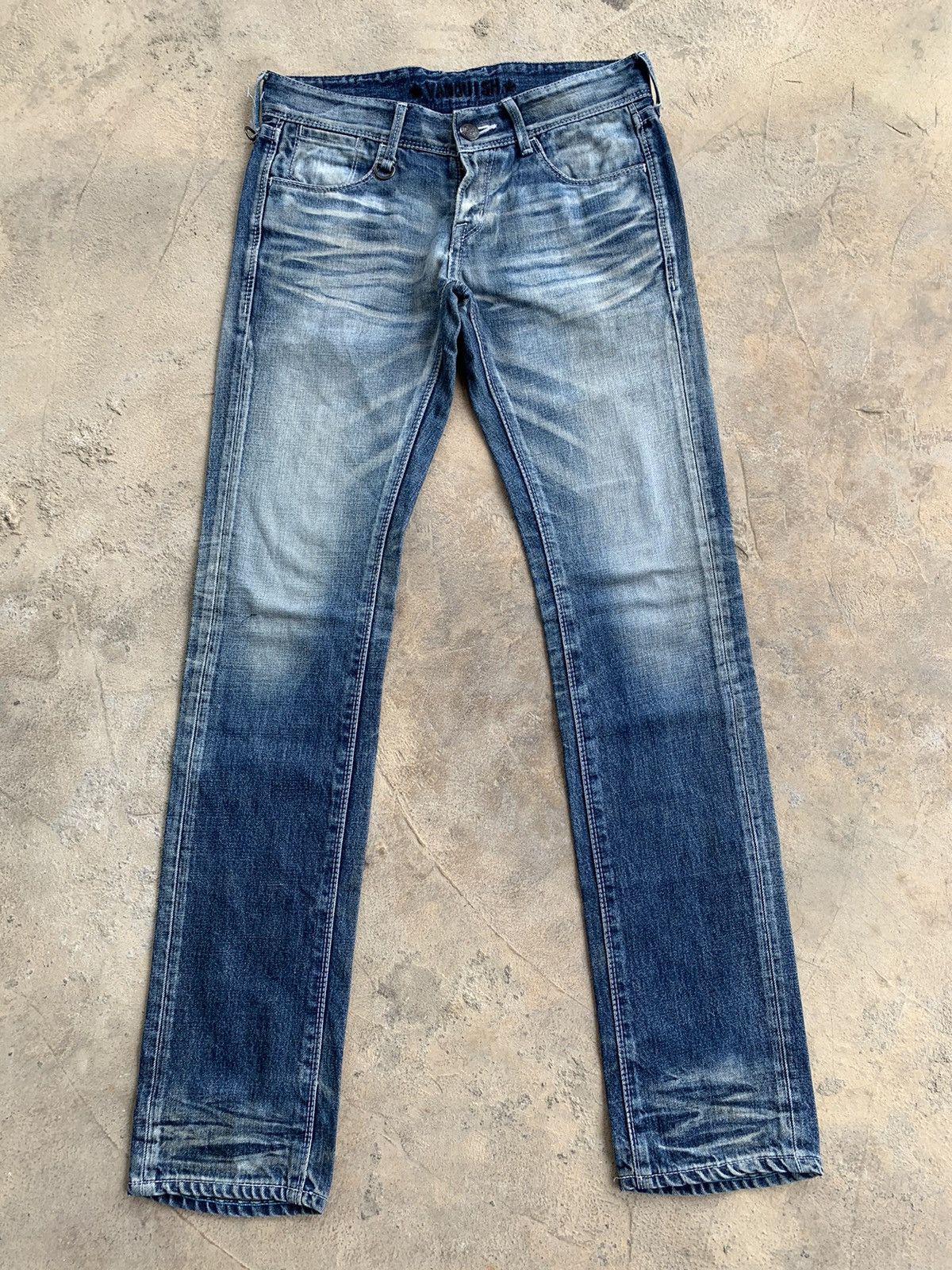 Vanquish Vanquish Gold Rusty Japanese Distressed Denim Size US 31 - 1 Thumbnail