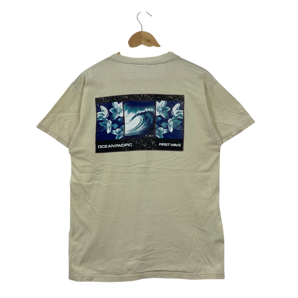 Ocean Pacific Vintage OCEAN PACIFIC First Wave Surfing Surf Usa Tshirt Size US M / EU 48-50 / 2 - 1 Thumbnail