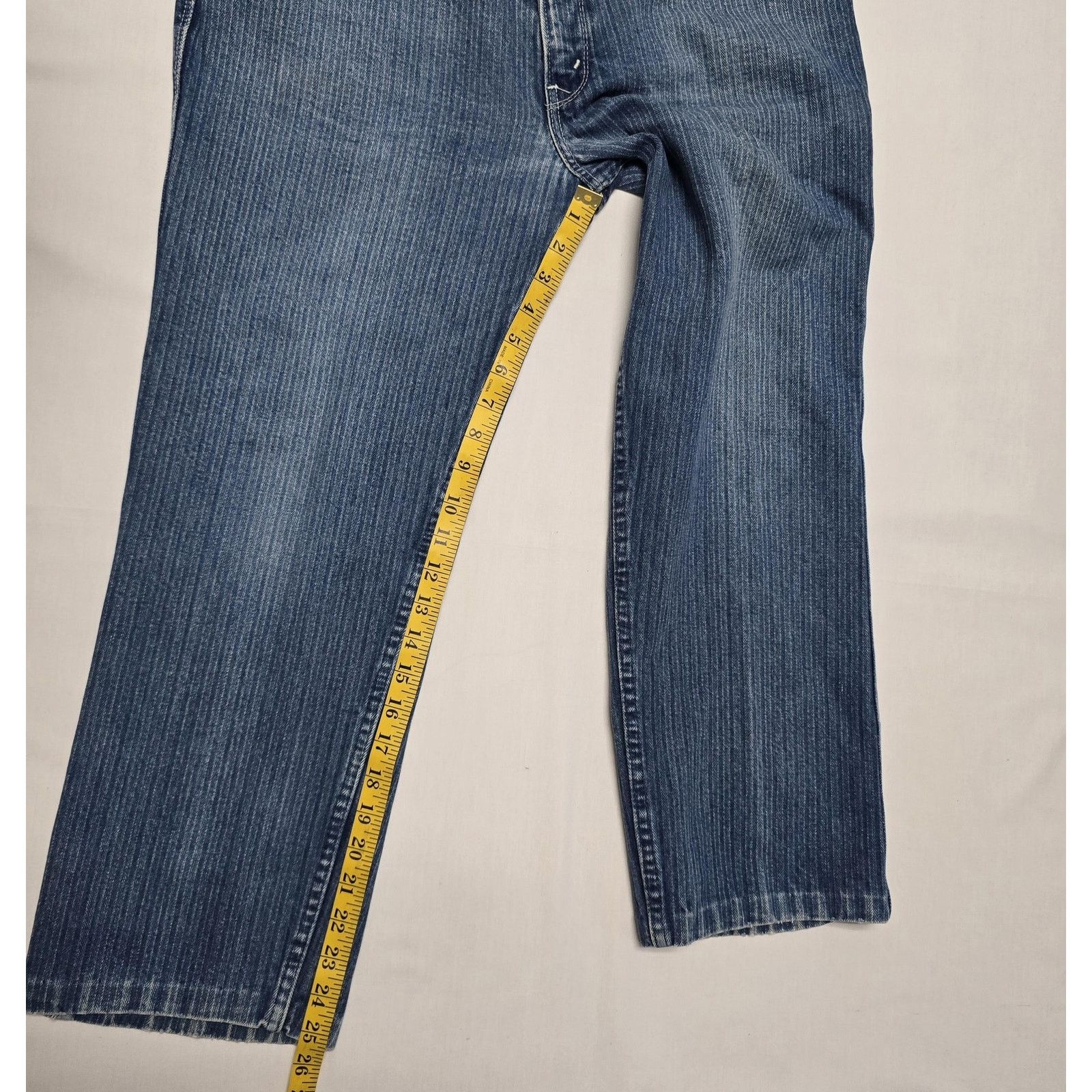 Levi's Vintage Levis Jeans 34x25 Blue Denim Straight Leg Pinstripe Size US 34 / EU 50 - 15 Thumbnail