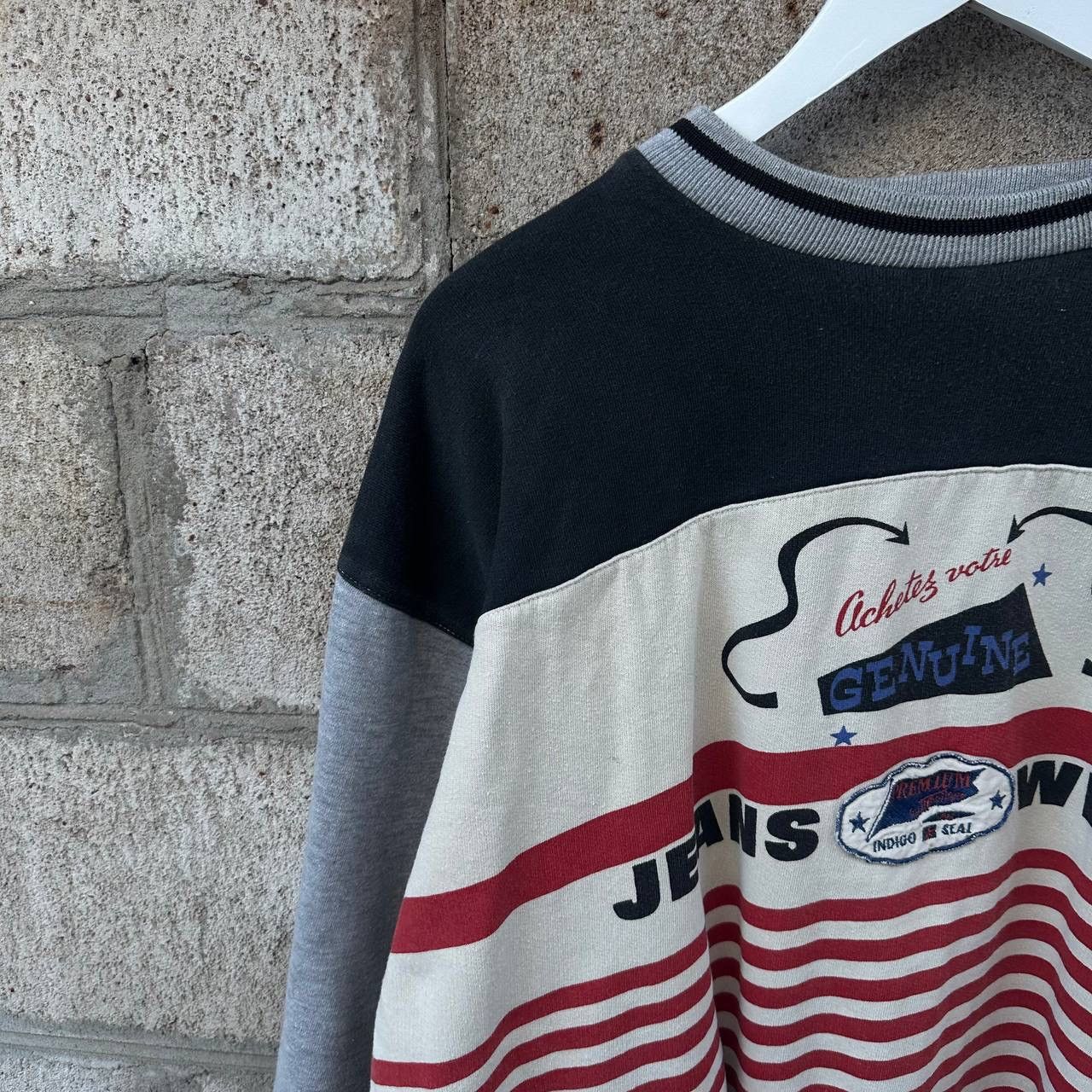 Indigo Vintage Genuine Indigo Jeans Wear Sweatshirt Big Logo 90s Size US XL / EU 56 / 4 - 4 Thumbnail