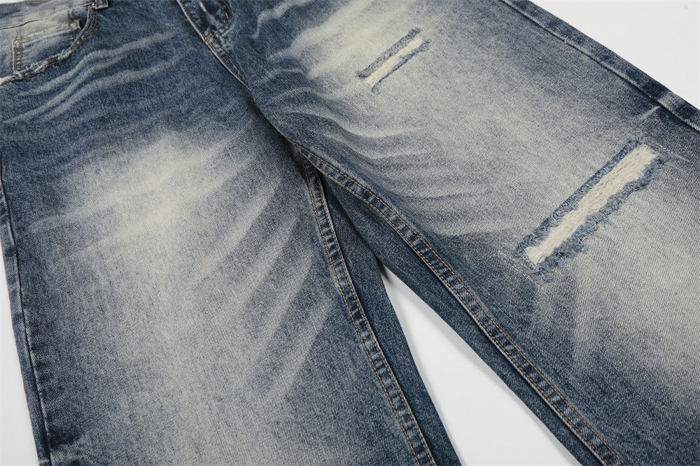 Vintage Street retro wash Vibe distressed loose ripped jeans for men Size US 32 / EU 48 - 4 Thumbnail