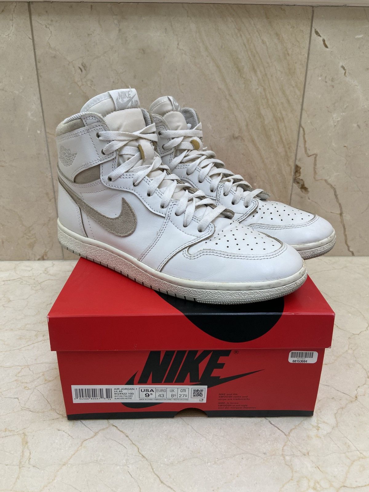 Jordan Brand Jordan 1 Retro High 85 Neutral Grey Coffee Dyed Size US 9.5 / EU 42-43 - 3 Thumbnail