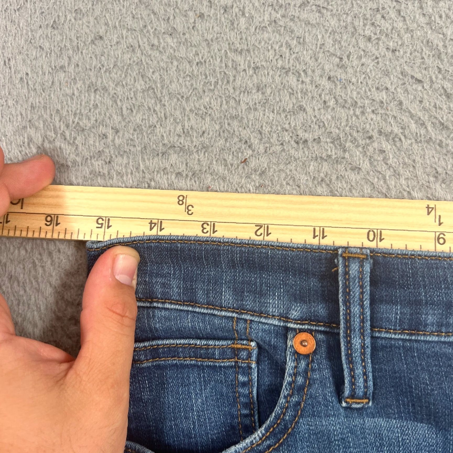 Madewell MADewell Jeans Women 27 Blue Medium Wash High Rise Skinny Stretch Slim Size 30" / US 8 / IT 44 - 7 Thumbnail
