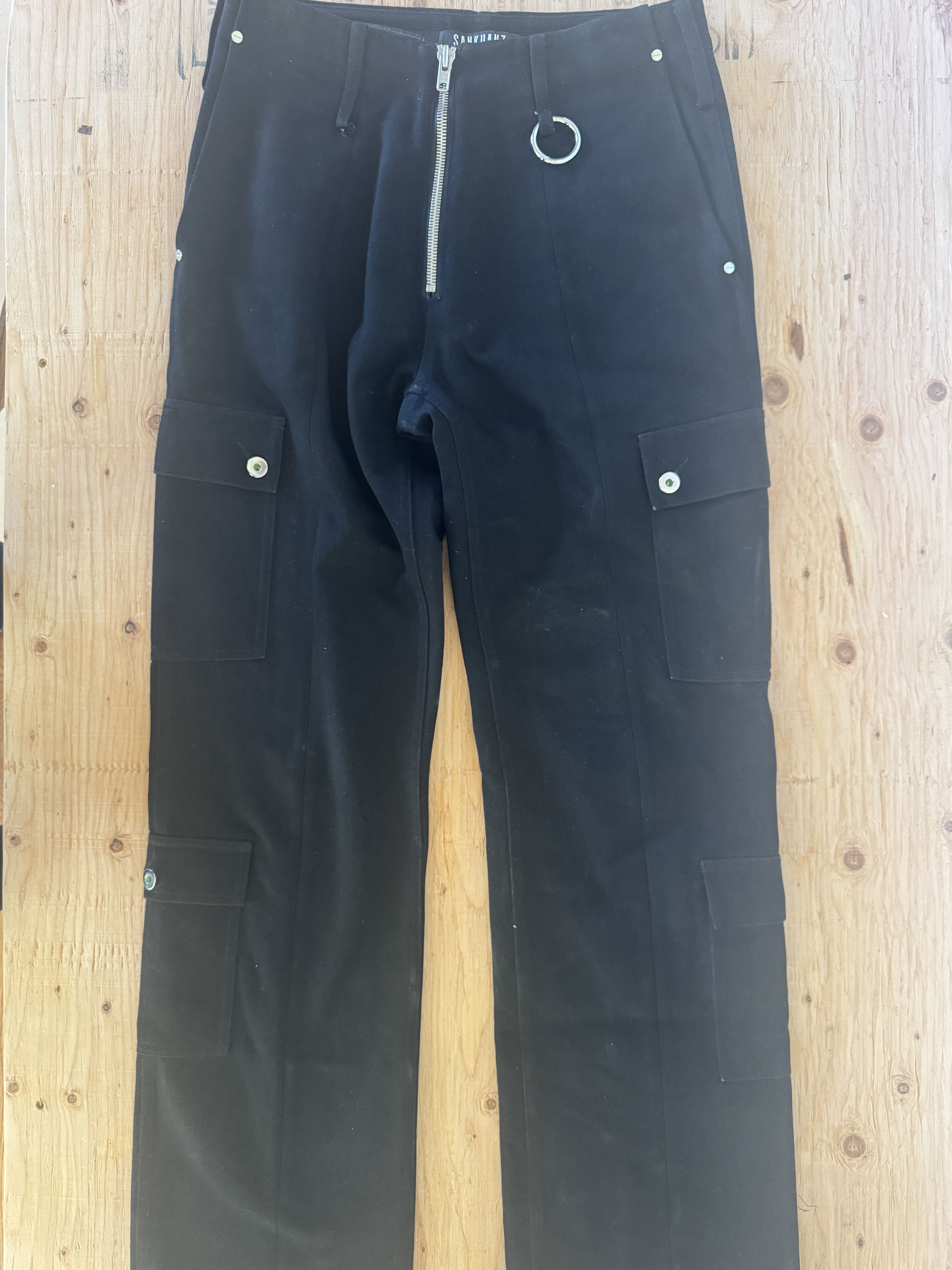 Sankuanz Sankuanz Black Exposed Zipper Cargo Pants Size US 32 / EU 48 - 10 Thumbnail