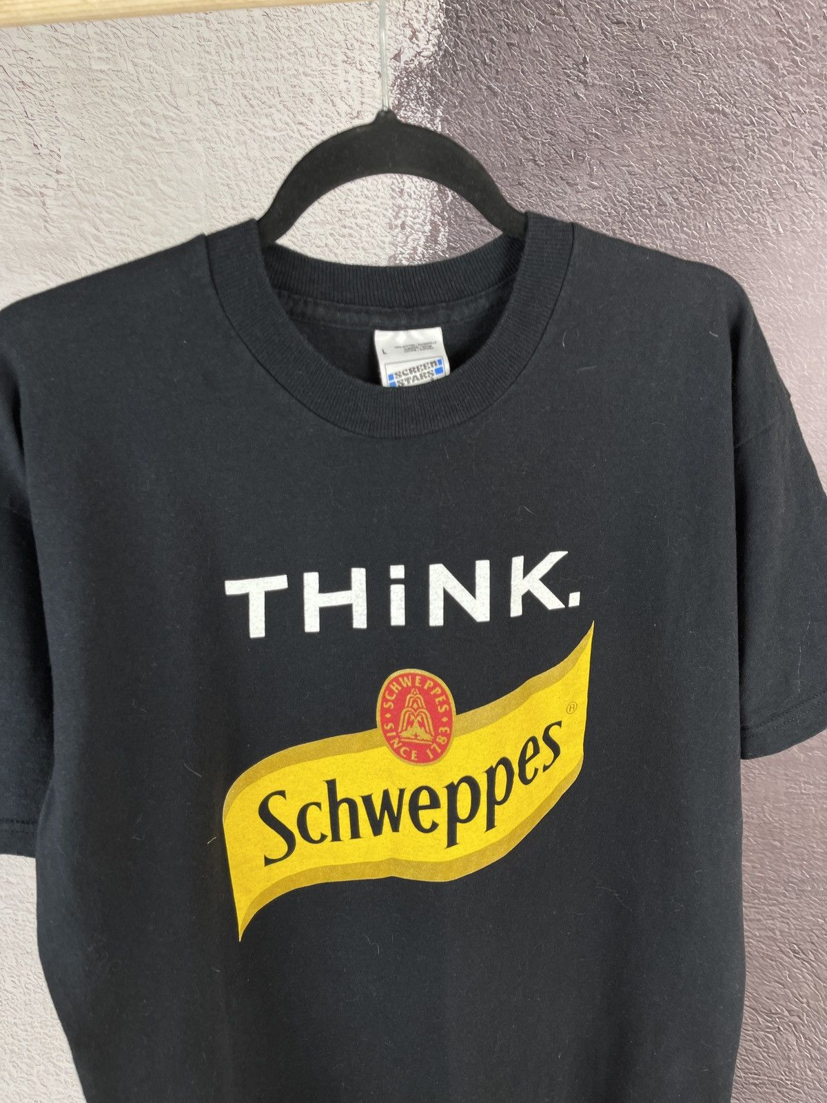 Vintage Screen Stars vintage 90s y2k Think Schweppes tee shirt Size US L / EU 52-54 / 3 - 4 Thumbnail