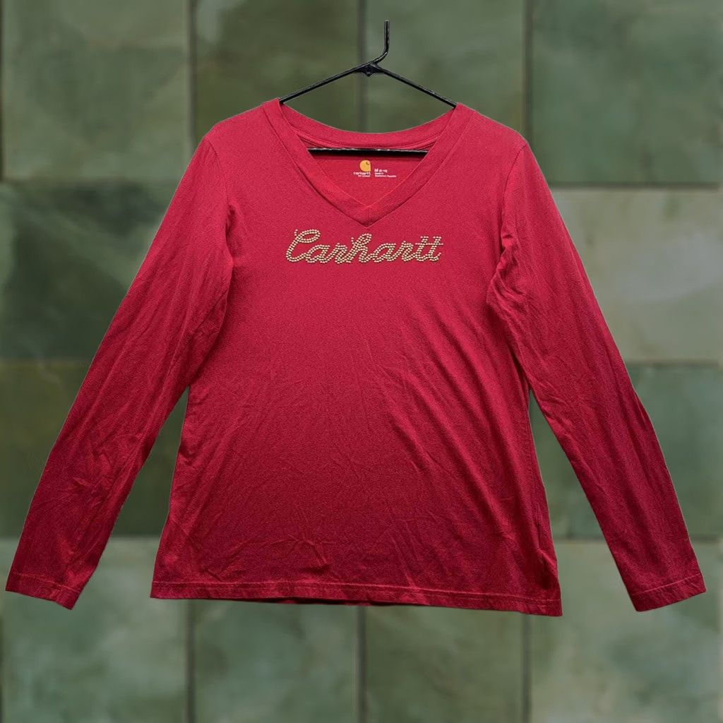 Carhartt Carhartt T-Shirt Womens Medium M Red Pink Studded Logo Outdoor Casual Size M / US 6-8 / IT 42-44 - 1 Thumbnail