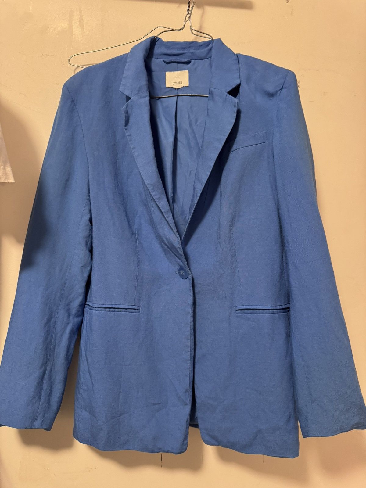 H&M H&M, Blue Linen Blazer Size S / US 4 / IT 40 - 1 Thumbnail