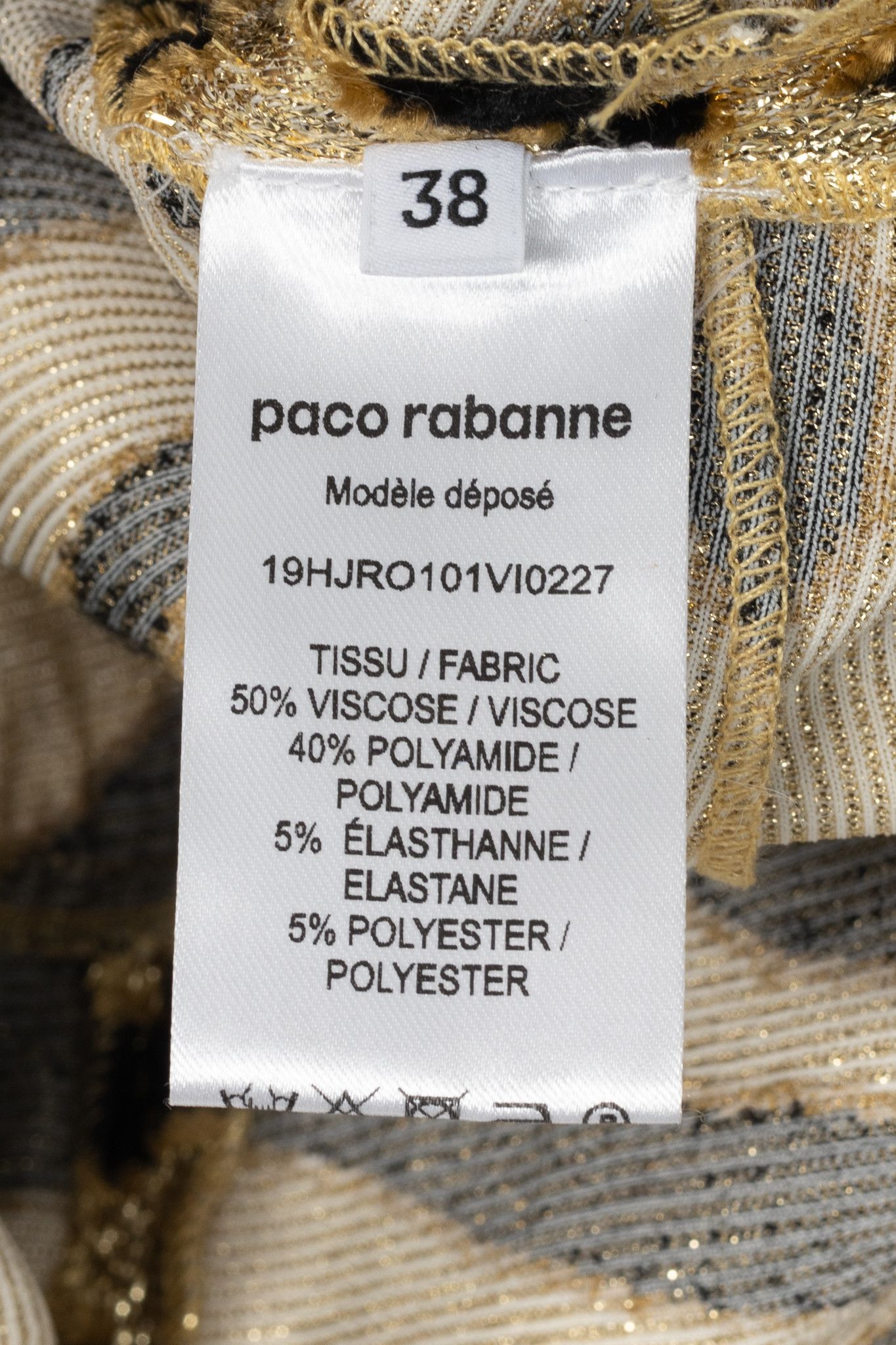 Paco Rabanne Paco Rabanne AW19 Gold Tiger Jacquard Metallic Maxi Dress Size M / US 6-8 / IT 42-44 - 9 Thumbnail