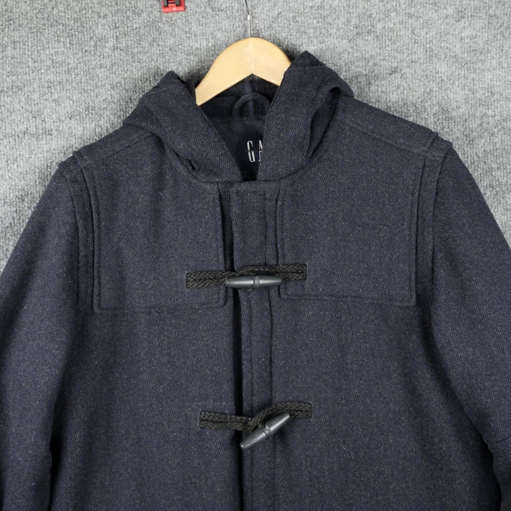 Gap VINTAGE Gap Coat Mens XS Blue Wool Hooded Toggle Duffle Parka Lined Winter Mid Length Size US XS / EU 42 / 0 - 2 Thumbnail