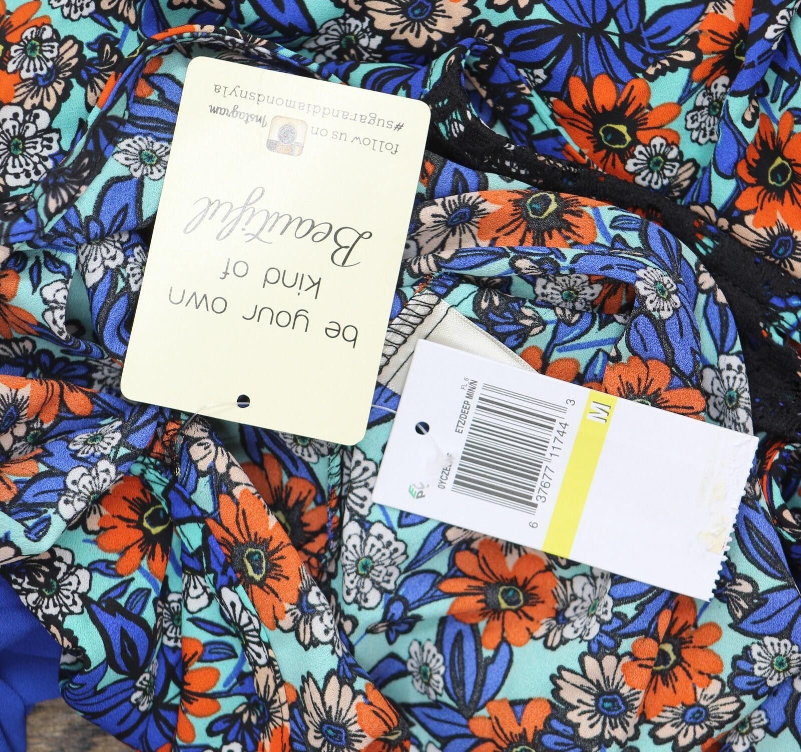 Other Nwt Belle Du Jour Tank Top Blouse With Scarf Blue / Multi M Size M / US 6-8 / IT 42-44 - 6 Thumbnail