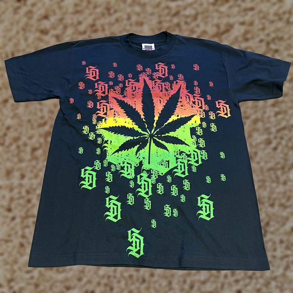 Vintage Dyse One Shirt Mens Medium Black Rasta Leaf San Diego Streetwear Tee NWT USA Size US M / EU 48-50 / 2 - 1 Thumbnail