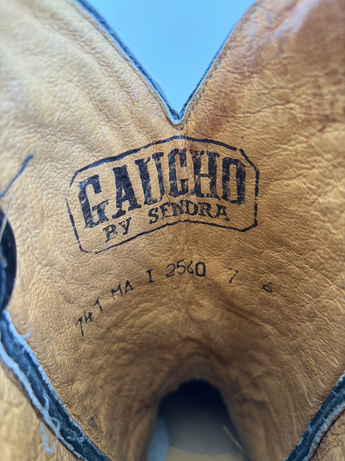 Sendra Sendra Western Horse Gaucho Leather Cowboy Boots Handmade Size US 7 / EU 40 - 15 Thumbnail