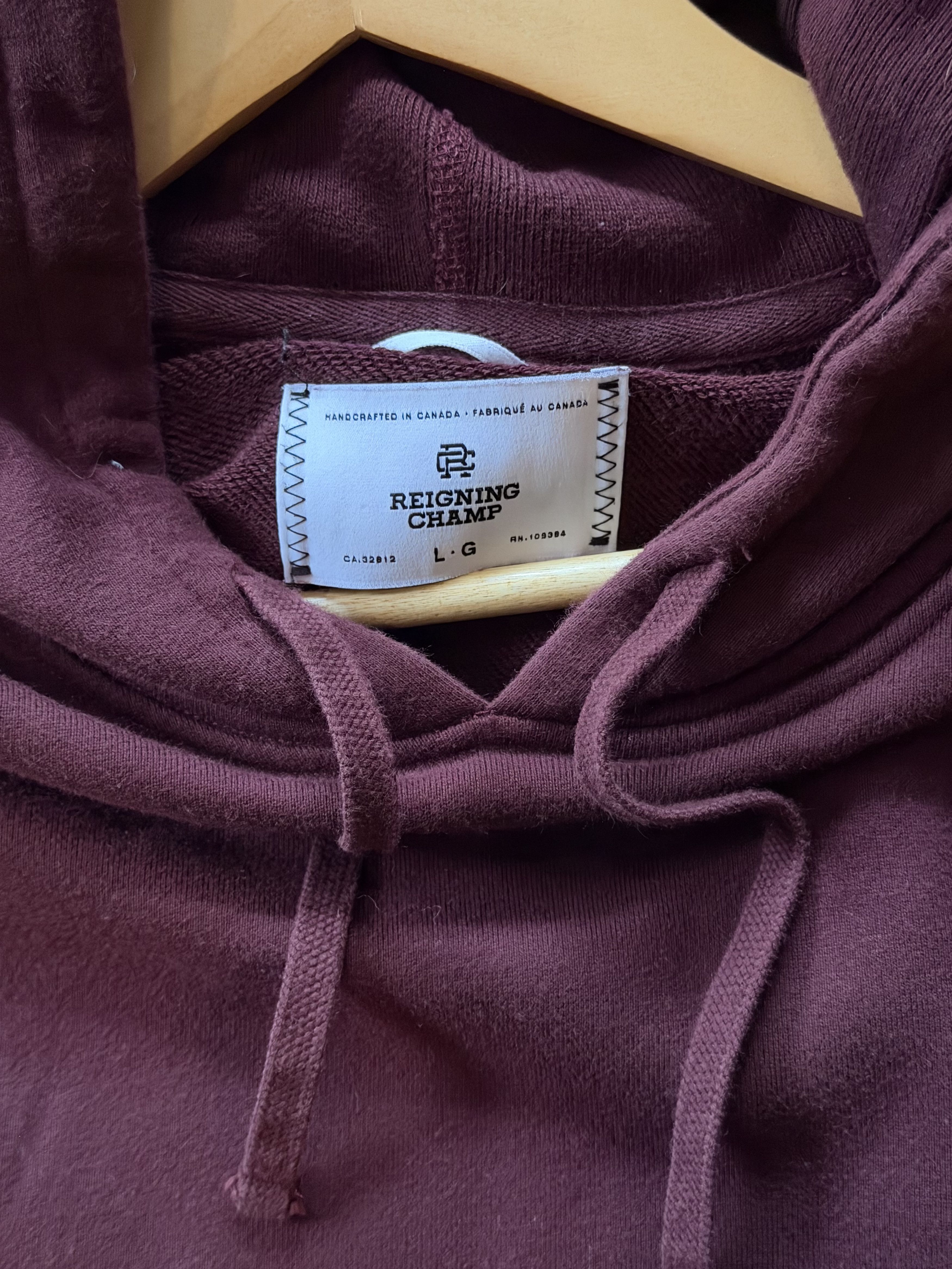 Reigning Champ Made in CA Reigning Champ Midweight Hoodie size L Crimson Size US L / EU 52-54 / 3 - 3 Thumbnail