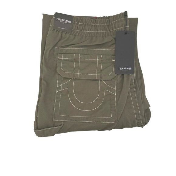 True Religion True Religion Mens Green Mid Rise Pockets Twill Carpenter Vi Size US 32 / EU 48 - 5 Thumbnail