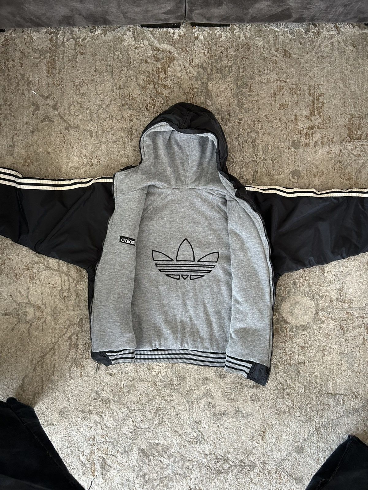 Adidas × Vintage 1990s Adidas reversible zip-up Size US M / EU 48-50 / 2 - 3 Thumbnail