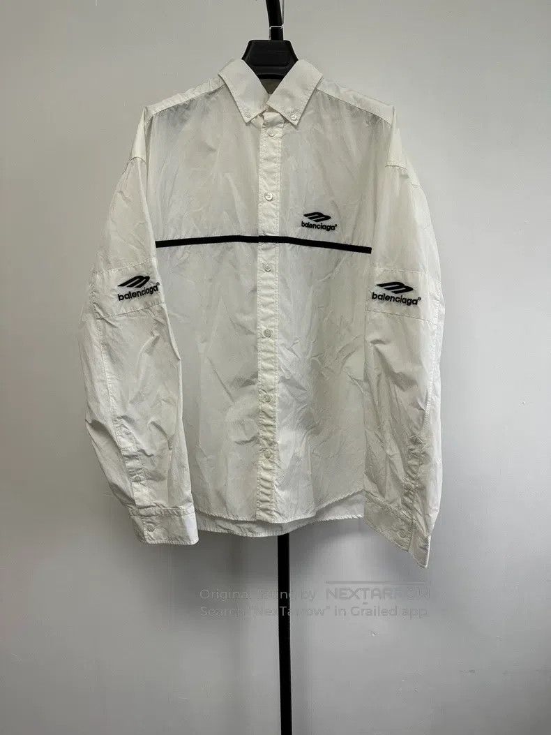 Balenciaga Balenciaga Letter Printed Lapel Single Breasted Long Sleev Size US S / EU 44-46 / 1 - 1 Thumbnail