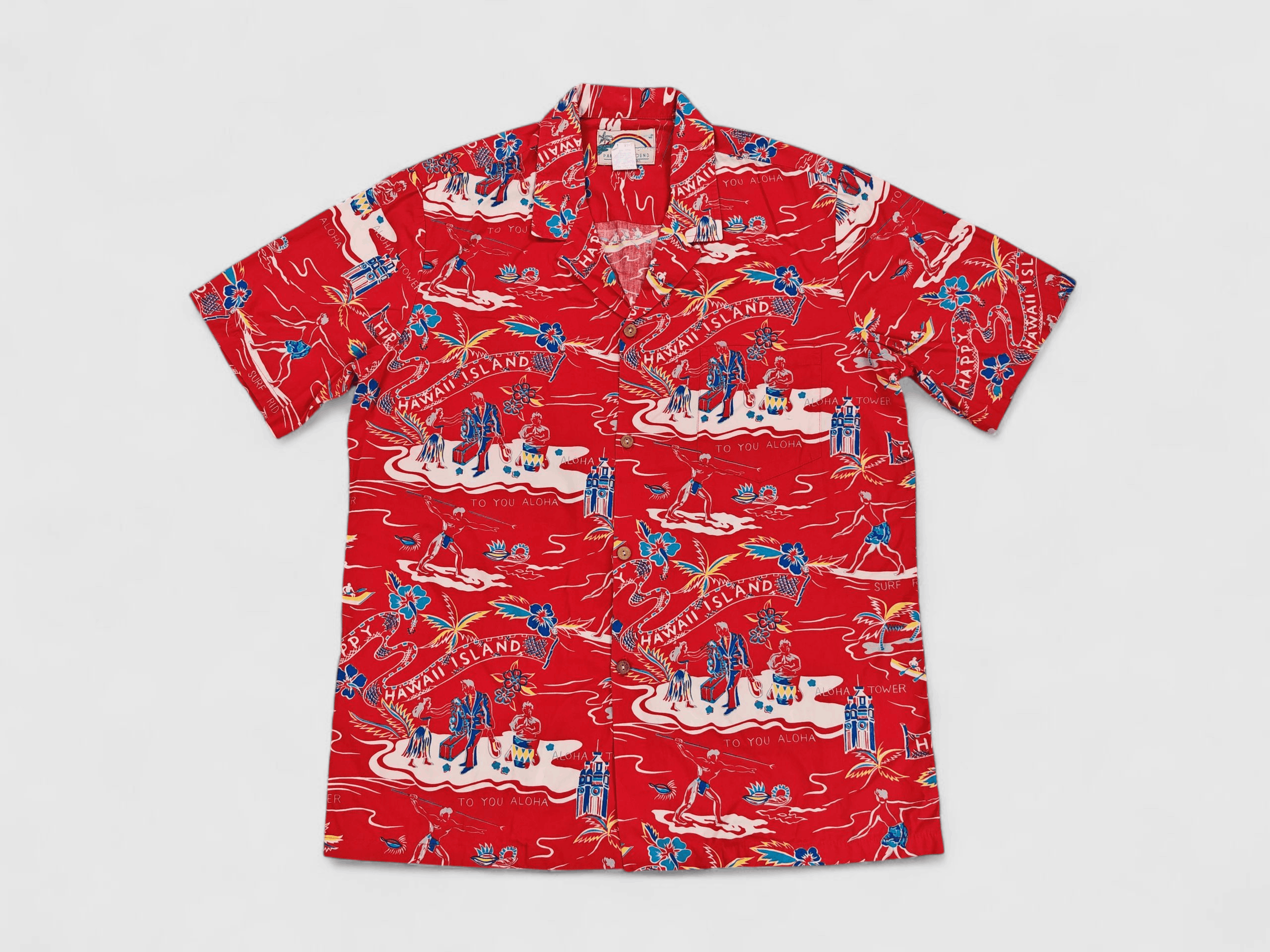 Vintage Vintage 1980s Paradise Found Hawaiian Shirt Size US L / EU 52-54 / 3 - 1 Thumbnail