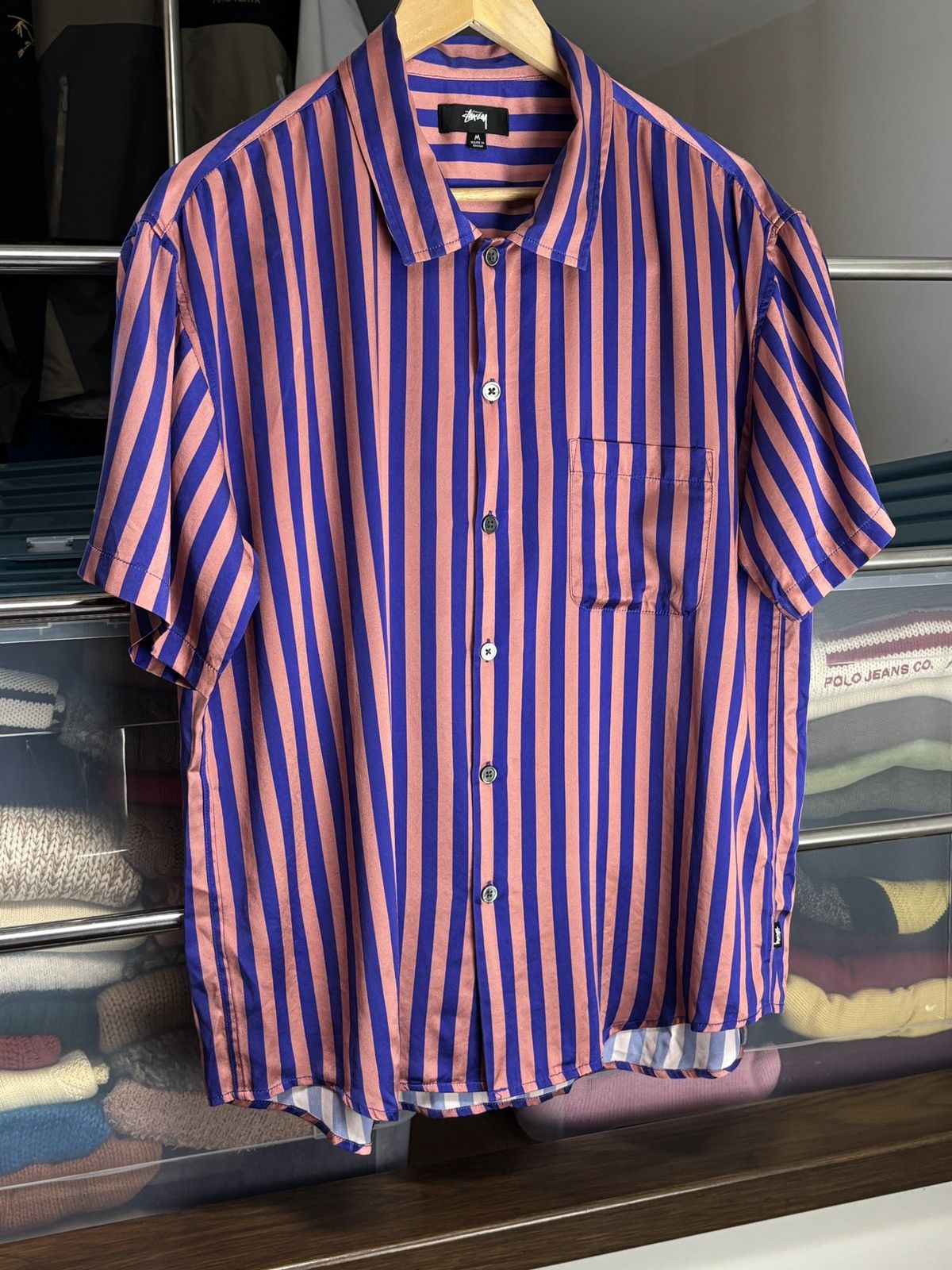 Stussy Stussy Silk Striped Button Up Shirt Size US M / EU 48-50 / 2 - 2 Thumbnail