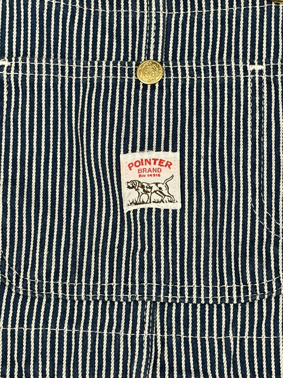 Pointer POINTER BRAND Hickory Striped Blue Women's Denim Overalls Size 28" / US 6 / IT 42 - 3 Thumbnail
