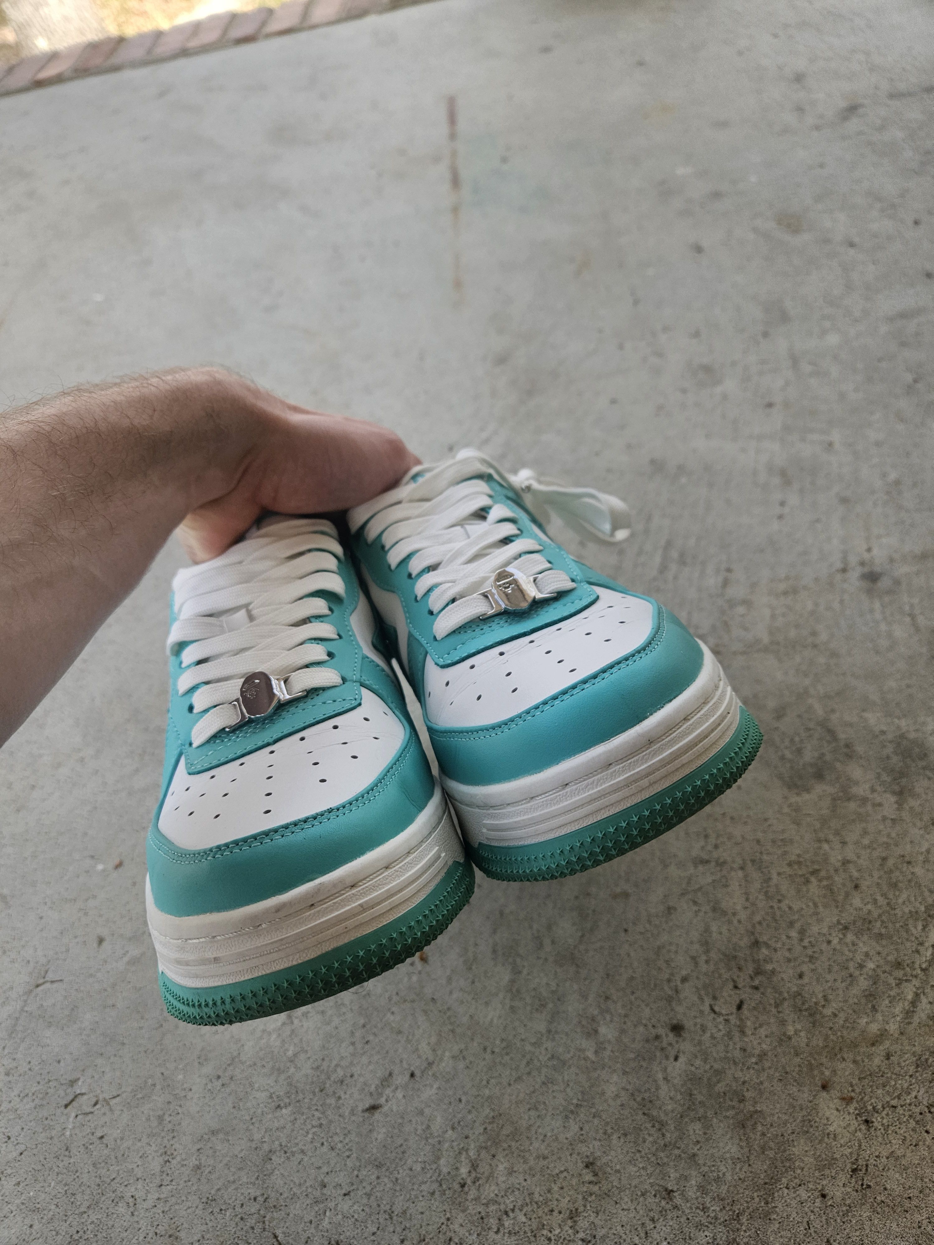 Bape Bapesta Teal White M1 Sneakers Size US 10 / EU 43 - 7 Thumbnail