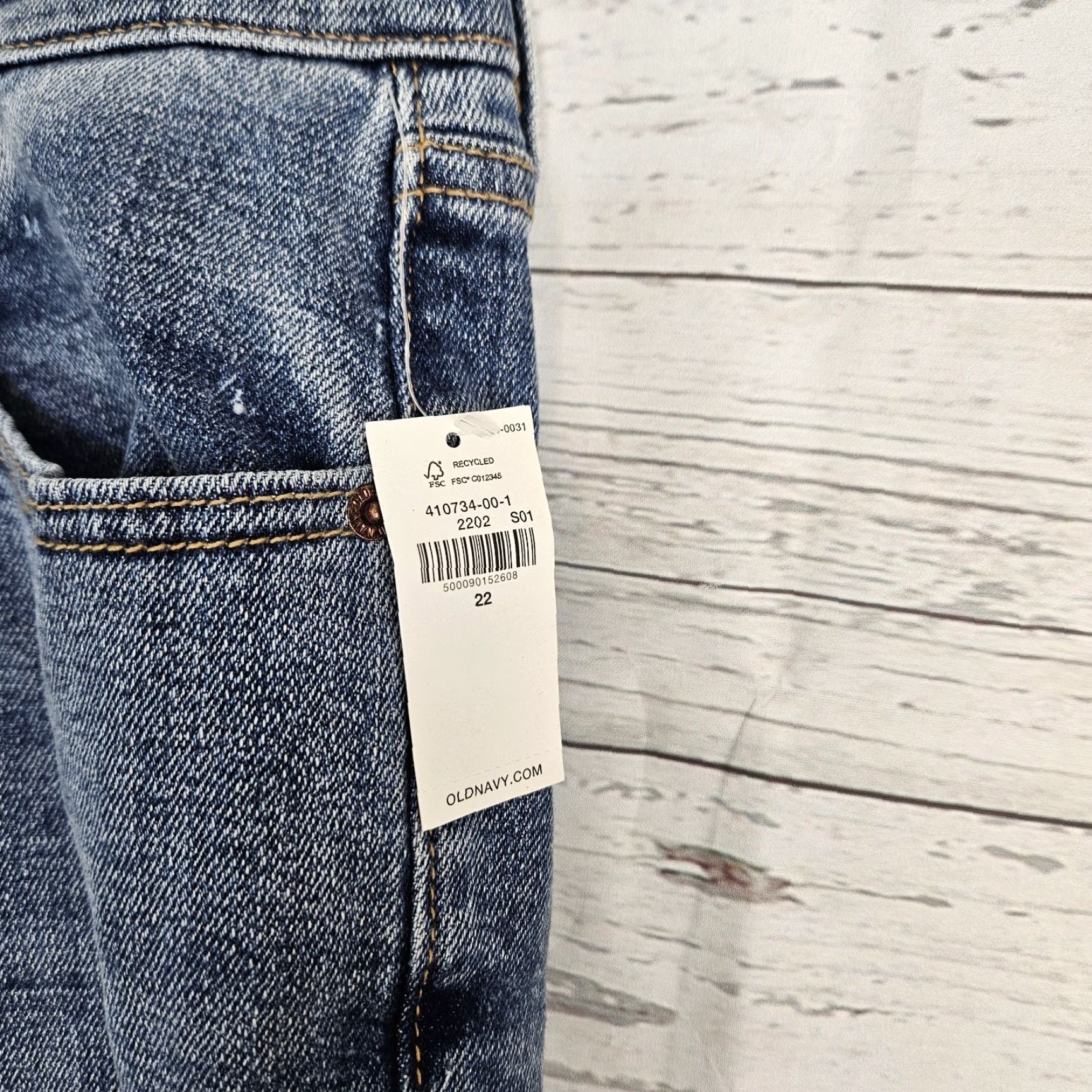Old Navy Old Navy Womens OG Straight Jeans 22 Blue Medium Wash High Rise Plus Size Size 40" / US 18 - 3 Thumbnail
