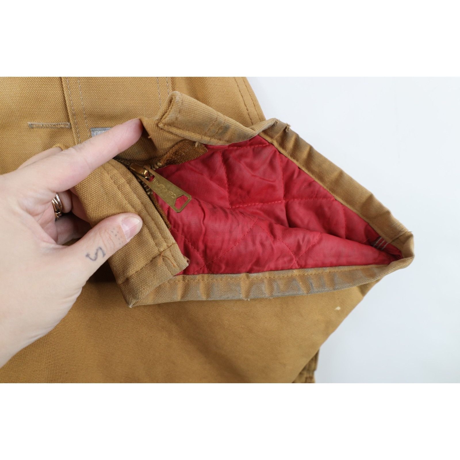 Carhartt Vintage 90s Carhartt Distressed Quilted Canvas Overalls Size US 44 / EU 60 - 10 Thumbnail