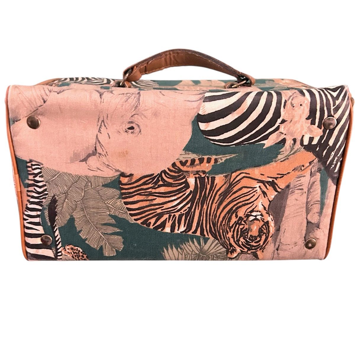 Other Vintage Herz Safari Jungle Animal Print Travel Cosmetic Bag Size ONE SIZE - 7 Thumbnail