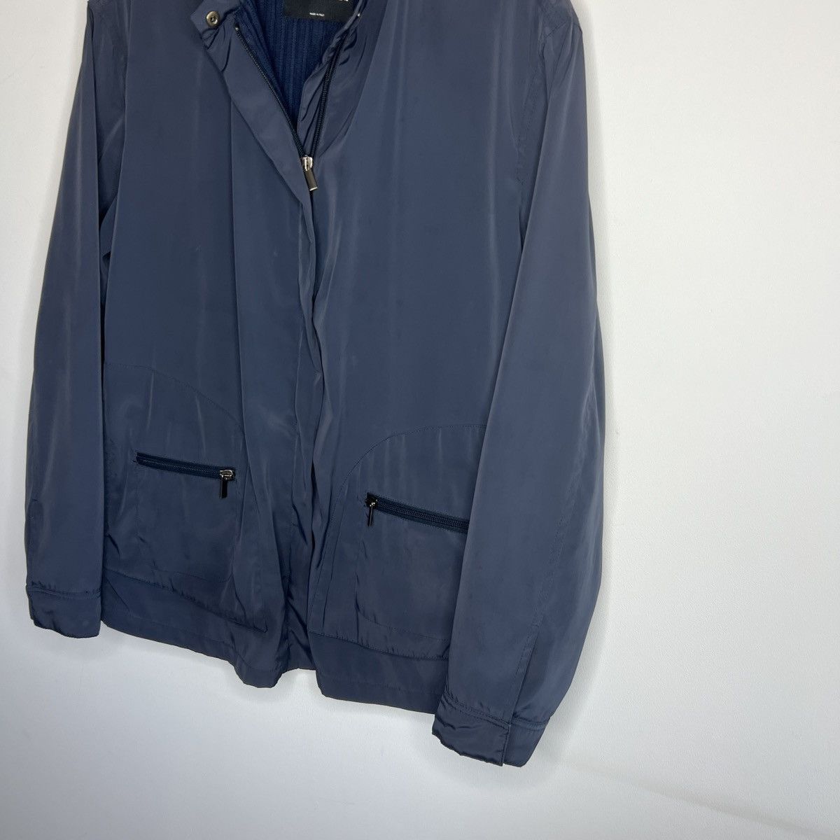 Armani Vintage Giorgio Armani Navy nylon full zip jacket Size US M / EU 48-50 / 2 - 3 Thumbnail