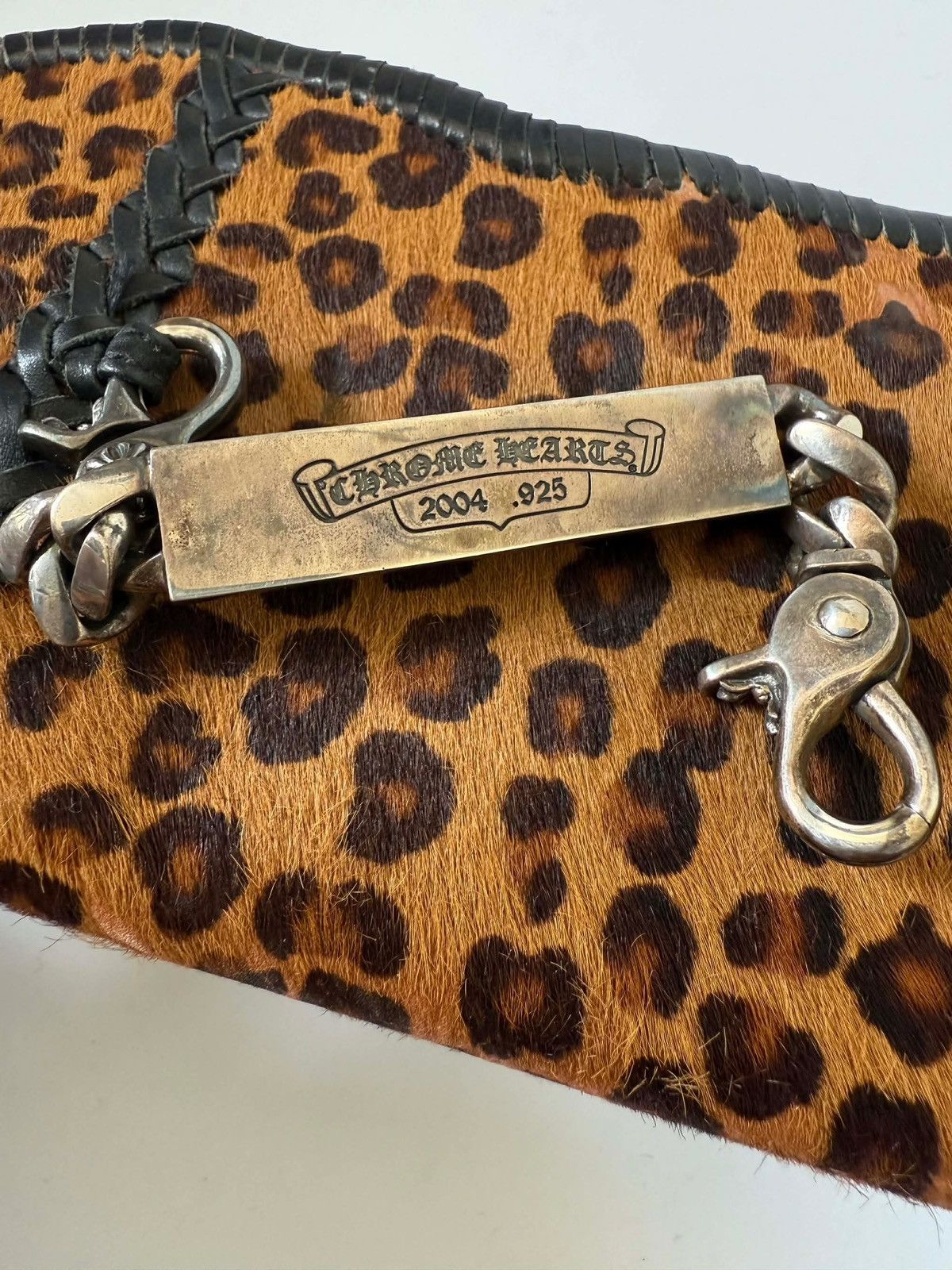 Chrome Hearts Chrome Hearts Leopard Pony Hair “Fuck you” Clutch Bag Size ONE SIZE - 14 Thumbnail