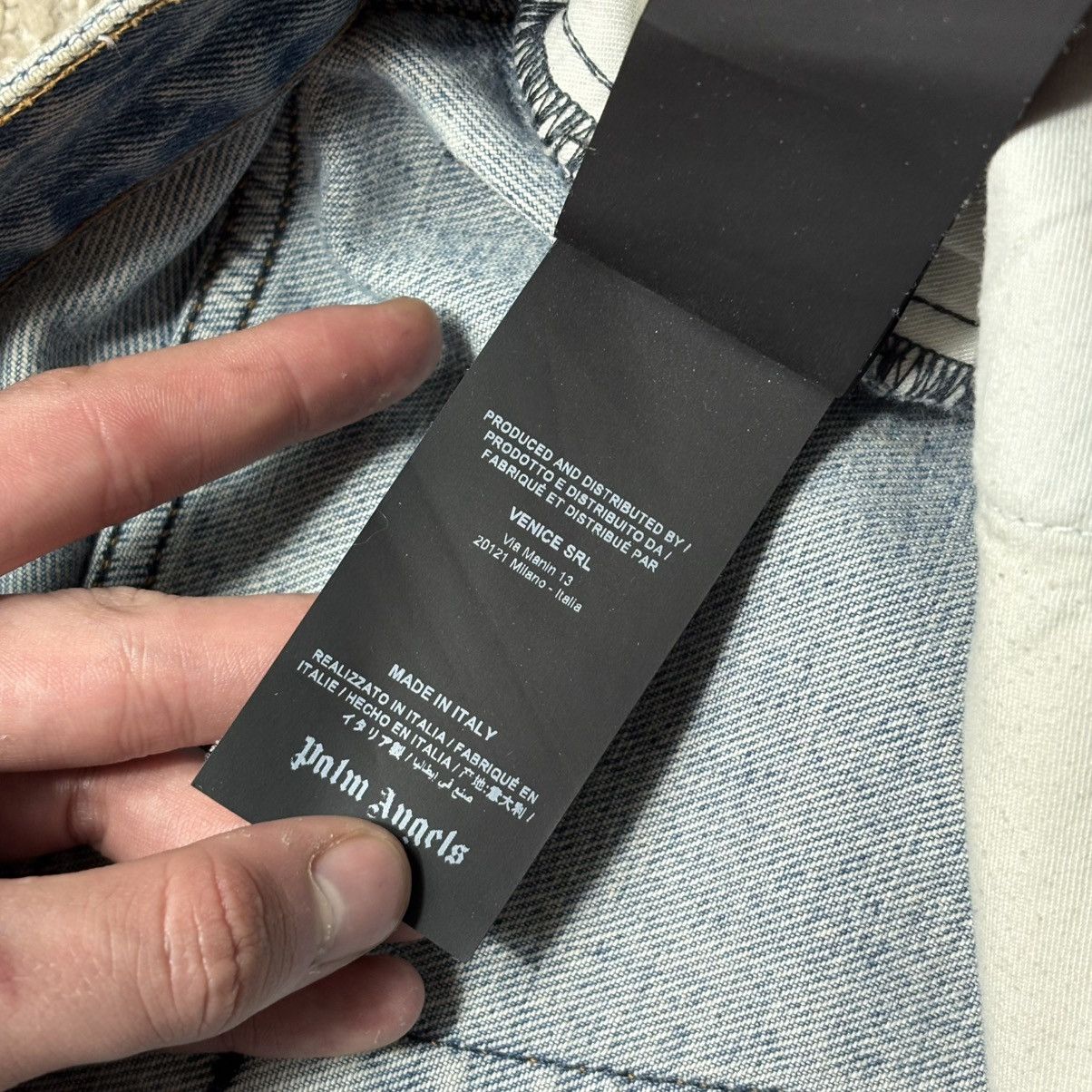 Palm Angels Palm Angels Denim big logo jeans Size US 33 - 9 Thumbnail