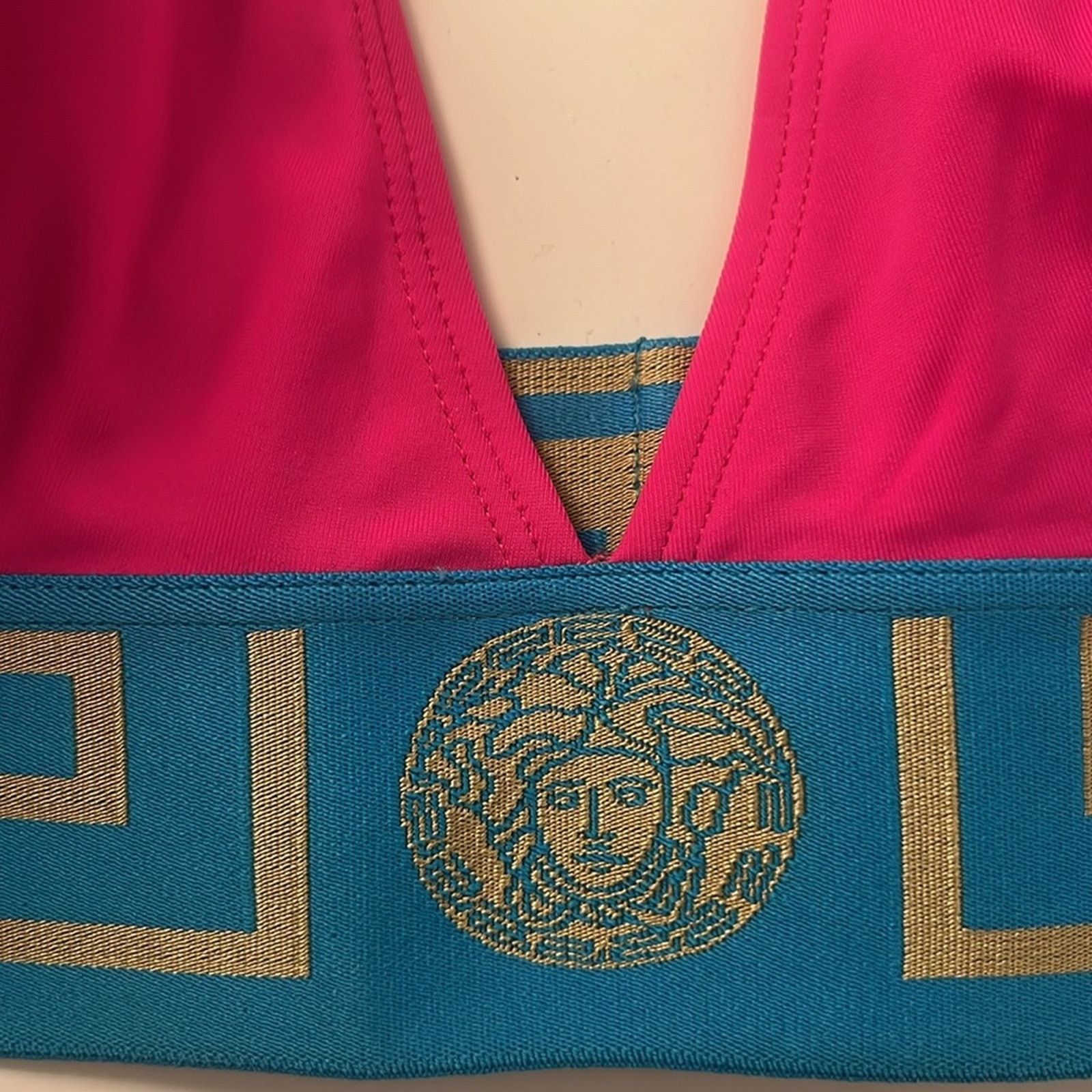 Versace Versace NWT SET bikini top & bottom! Pink & blue both XL 5 Size ONE SIZE - 6 Thumbnail