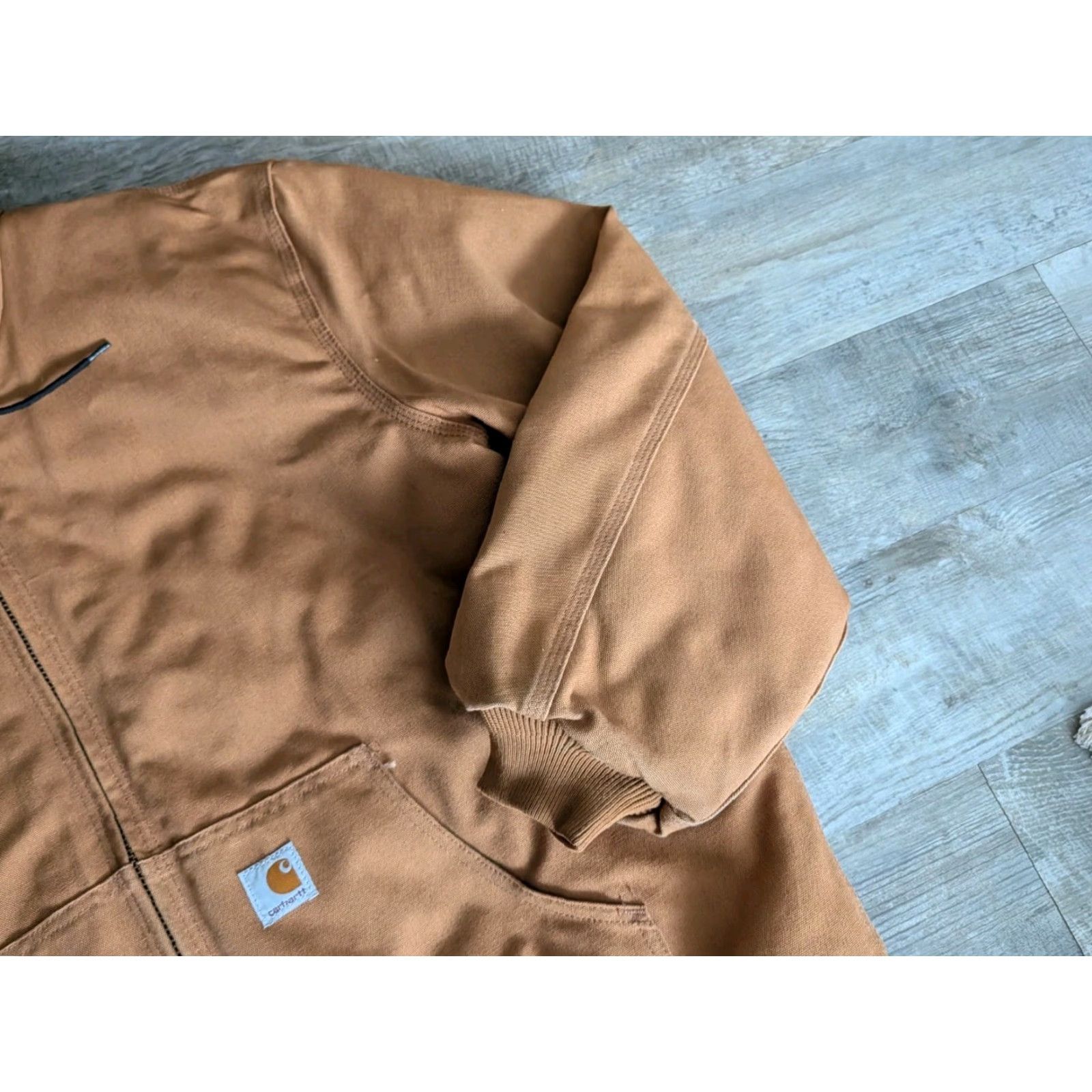Carhartt Vtg Carhartt 101074 Huntsman Workwear Jacket W/Hood Flannel Lined Canvas Duck XL Size US XL / EU 56 / 4 - 3 Thumbnail