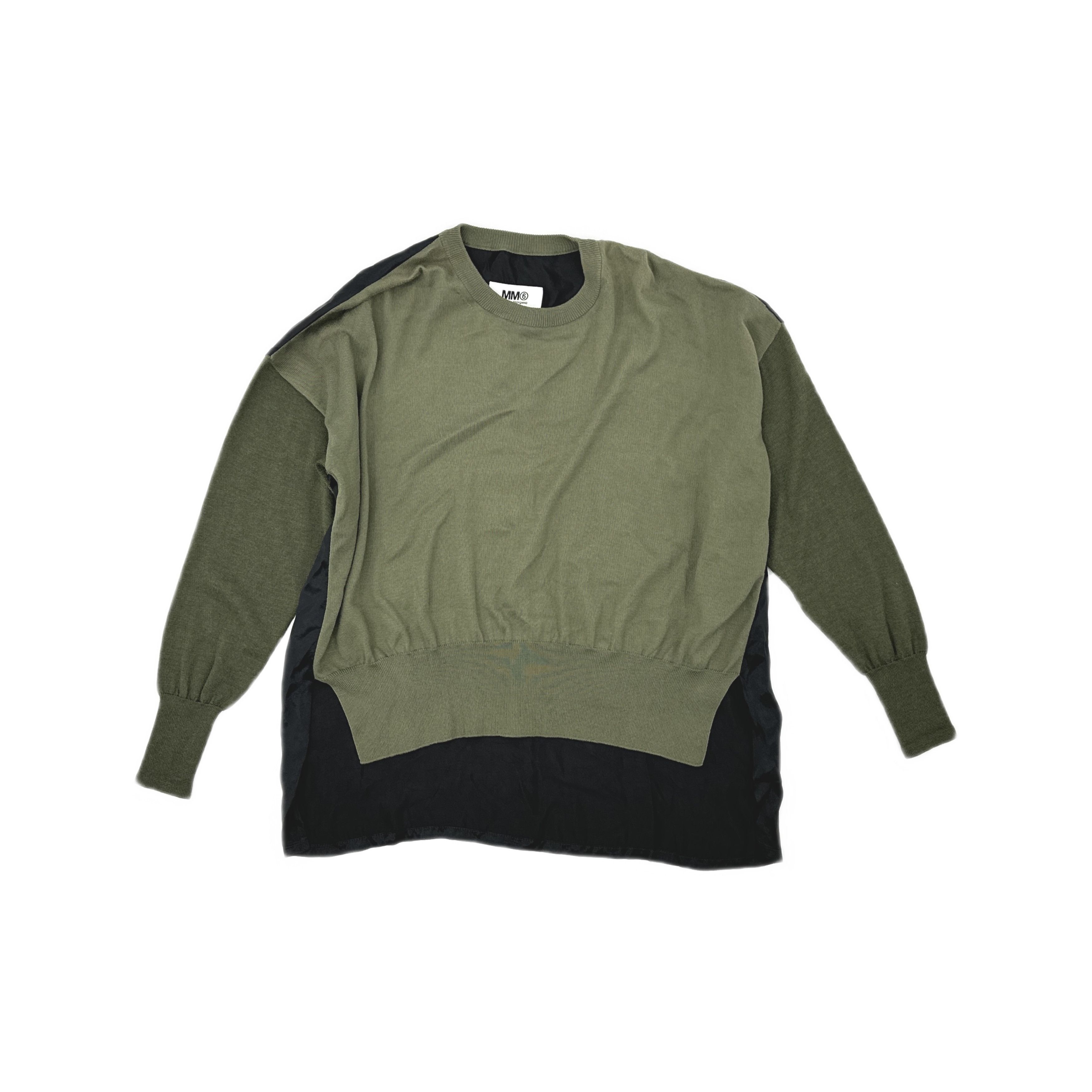 MM6 MM6 Maison Margiela Green Contrast Back Sweater Size XS Size XS / US 0-2 / IT 36-38 - 1 Thumbnail