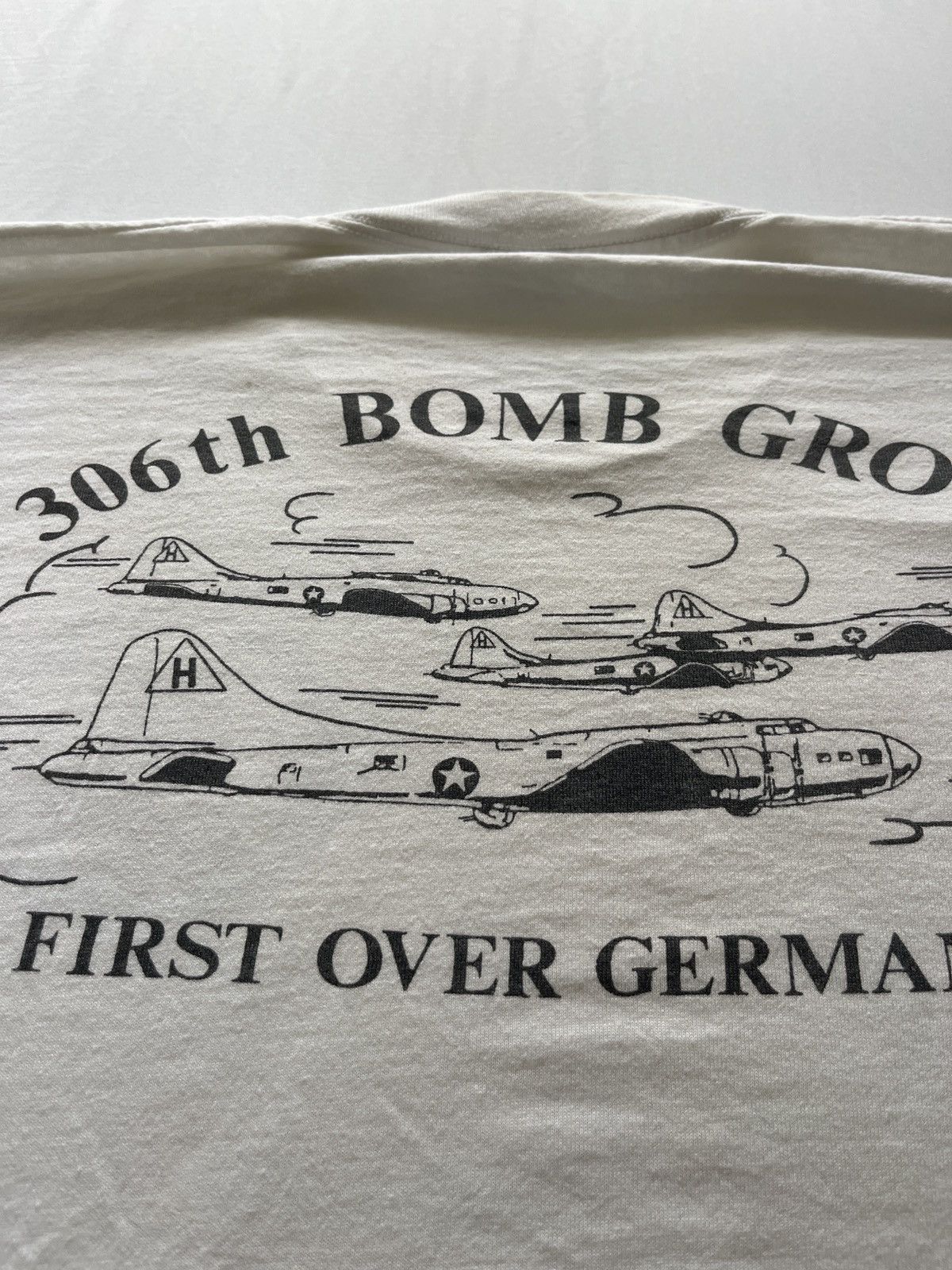 Vintage 1990 369 Bombardment Squadron First Over Germany Tee Size US L / EU 52-54 / 3 - 4 Thumbnail