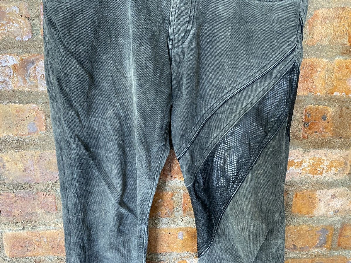 5351 POUR LES HOMMES Vtg 5351 Pour Les Hommes Snake leather flare wash pants Size US 31 - 5 Thumbnail