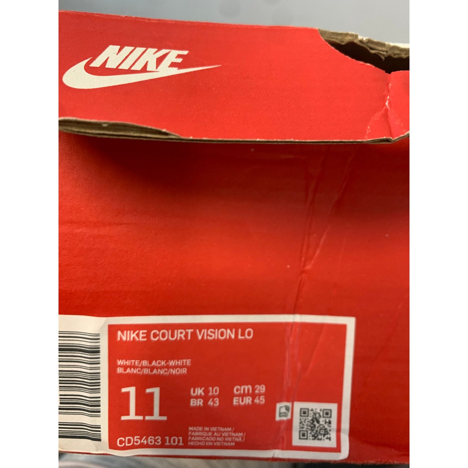 Nike Nike Court Vision Low White Black Size 11 Worn Once Size US 11 / EU 44 - 8 Thumbnail