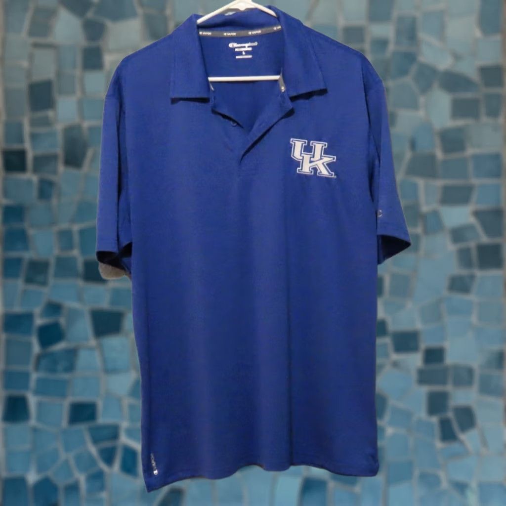 Champion Champion Powertrain University of Kentucky Wildcats Blue Polo Shirt Mens L Size US L / EU 52-54 / 3 - 1 Thumbnail