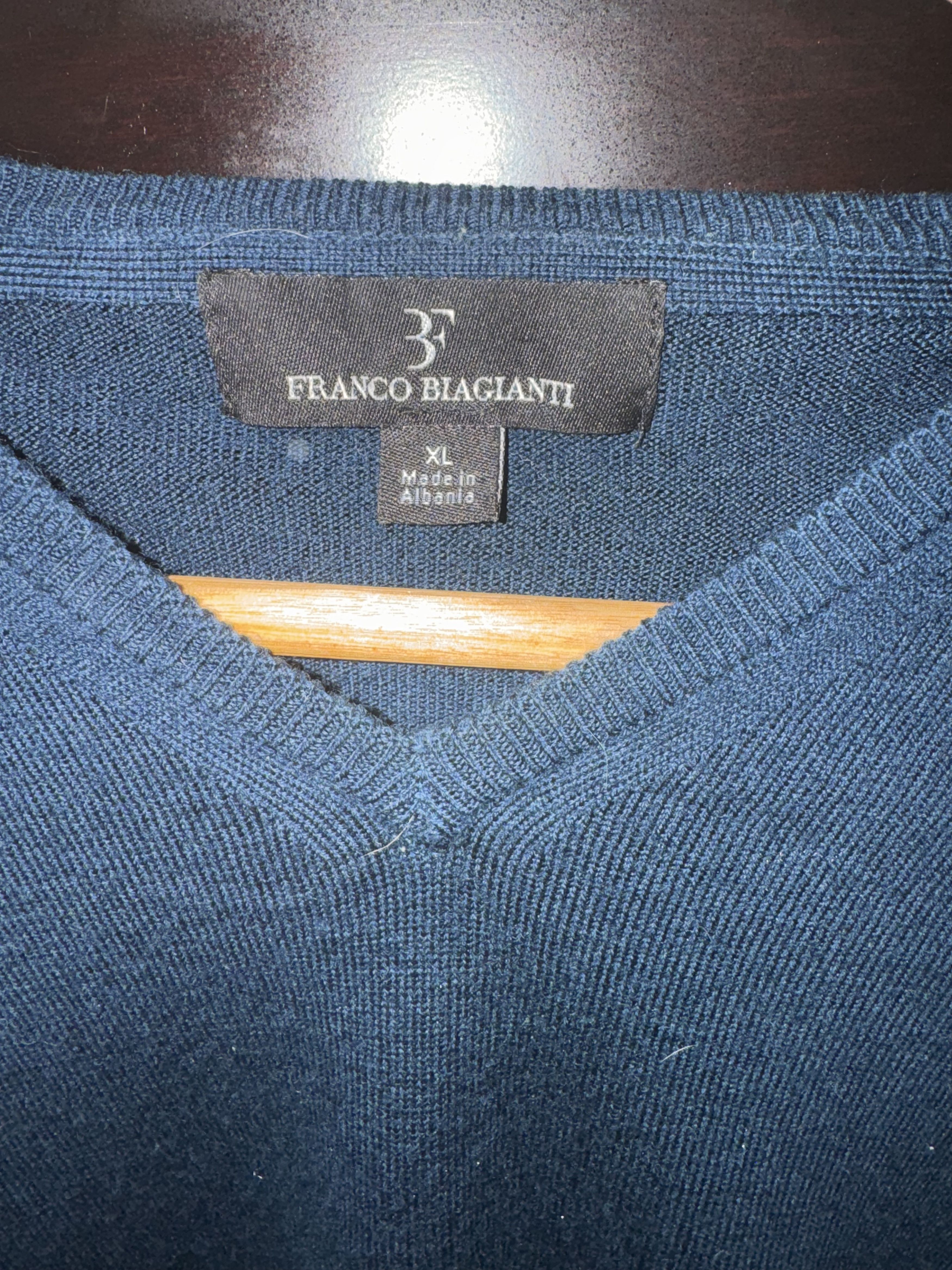 Other Franco Biagianti Dark Teal Merino Wool Sweater. Size US XL / EU 56 / 4 - 1 Thumbnail