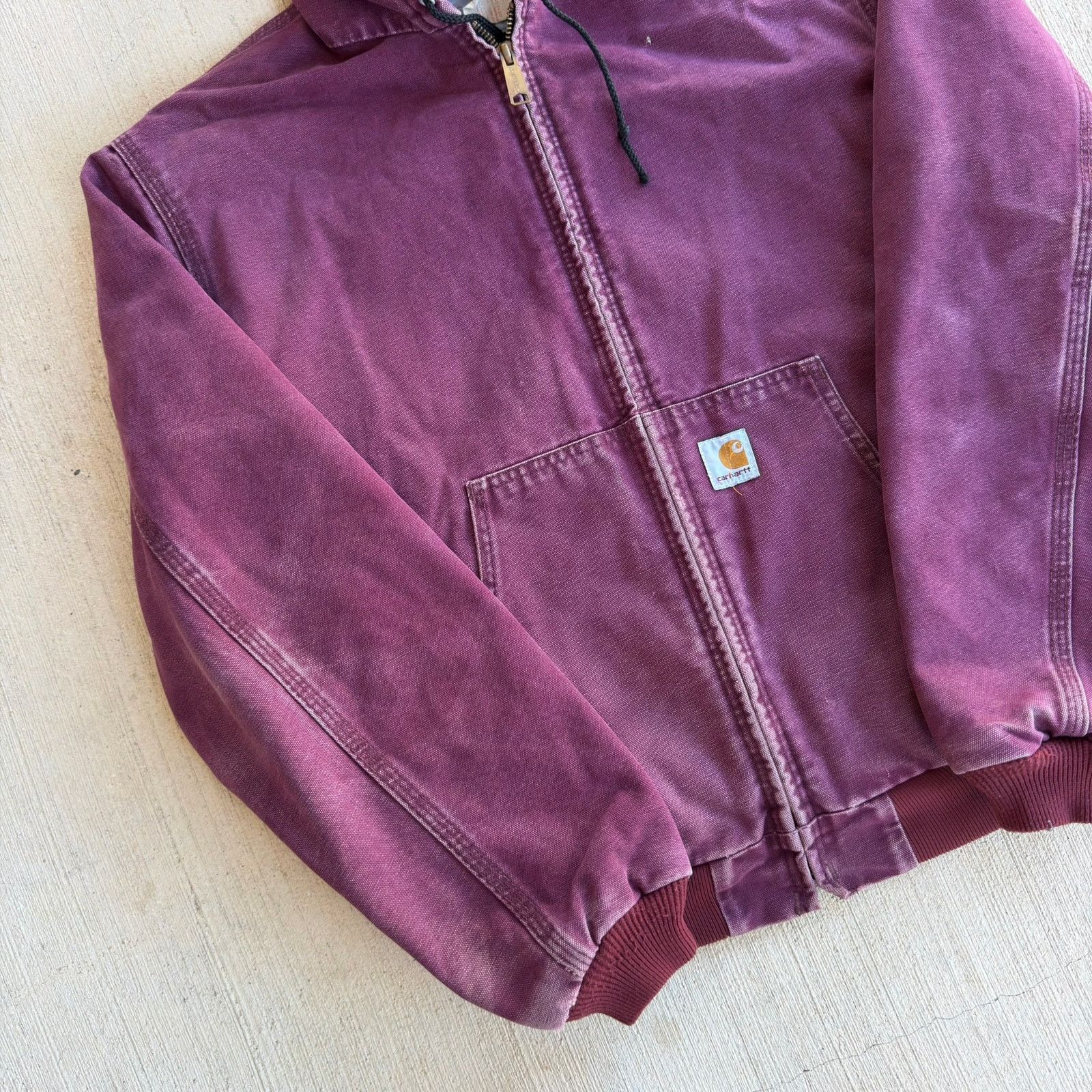 Carhartt × Vintage Carhartt YOUTH JQ646 Red hooded work wear jacket Size US XL / EU 56 / 4 - 3 Thumbnail