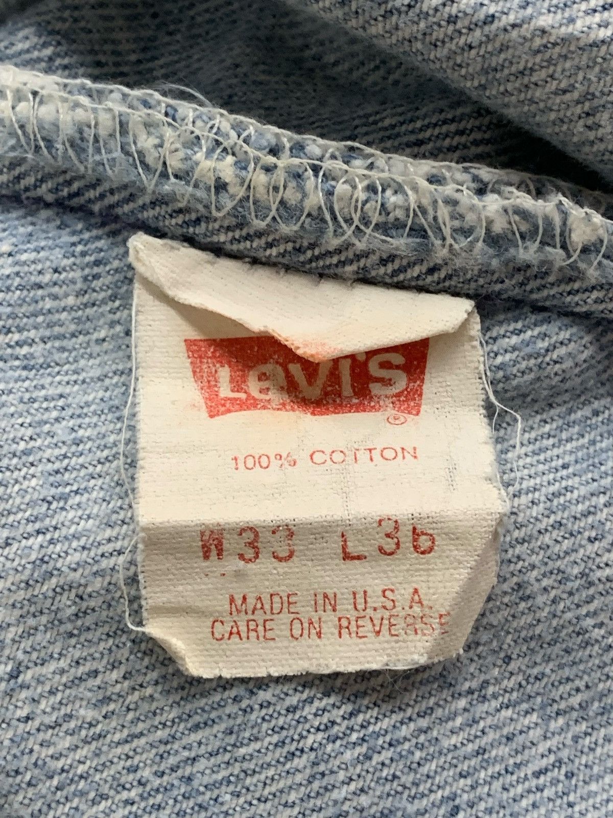Levi's × Vintage Vintage USA Levis 501 Distressed Light Wash Short Size US 31 - 12 Thumbnail