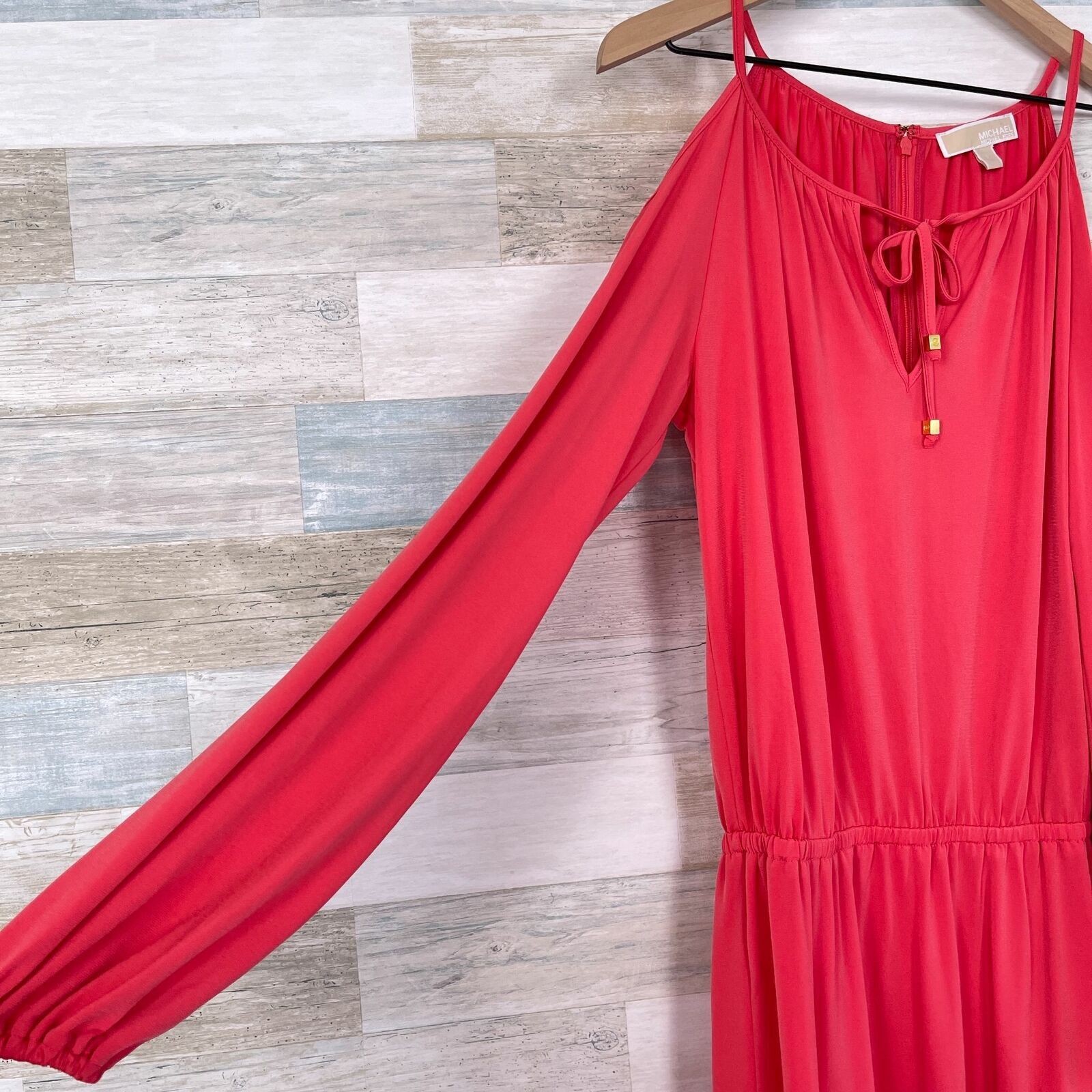 Michael Kors Michael Kors Cold Shoulder Blouson Dress Coral Pink Small Size S / US 4 / IT 40 - 3 Thumbnail