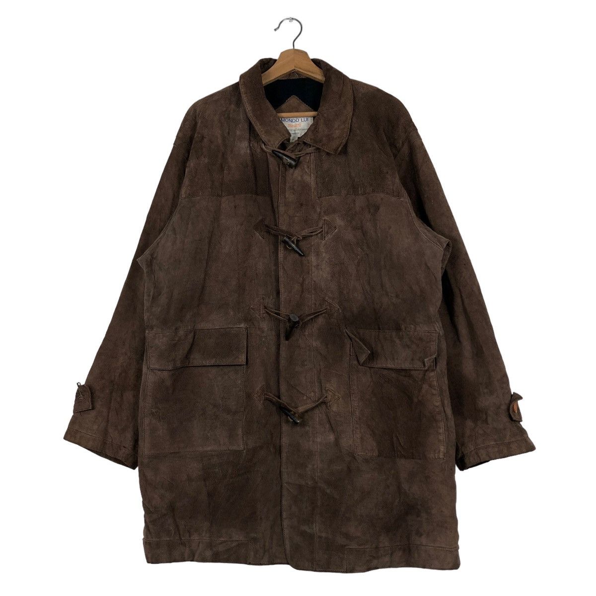 Japanese Brand 🔥Vintage Long Leather Jacket Mondo Lui Issey Miyake Blanket Size US M / EU 48-50 / 2 - 1 Thumbnail