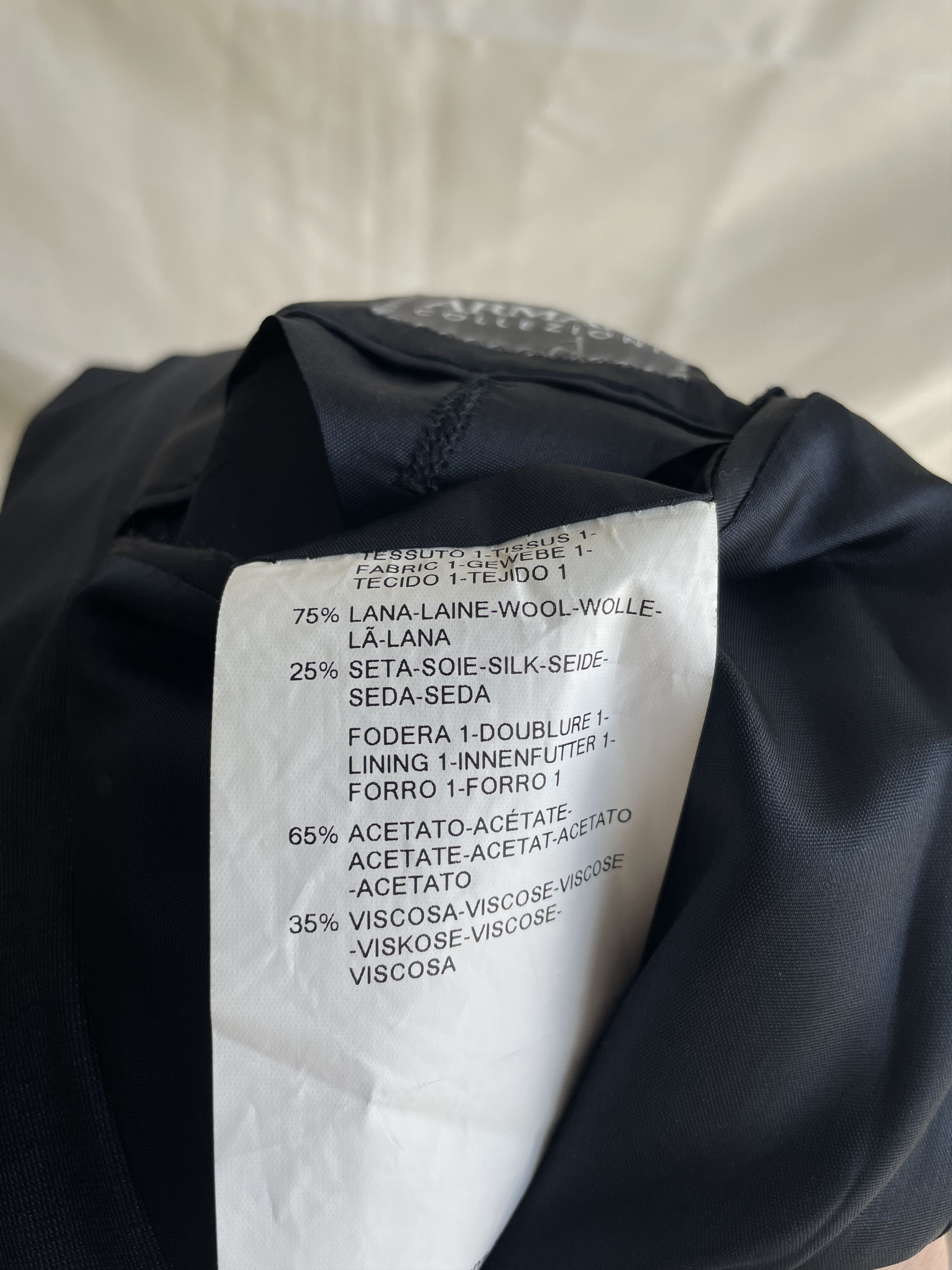 Armani Collezioni Armani Collezioni Navy Solid Wool Silk Suit Size EUR 50R Size 40R - 22 Thumbnail