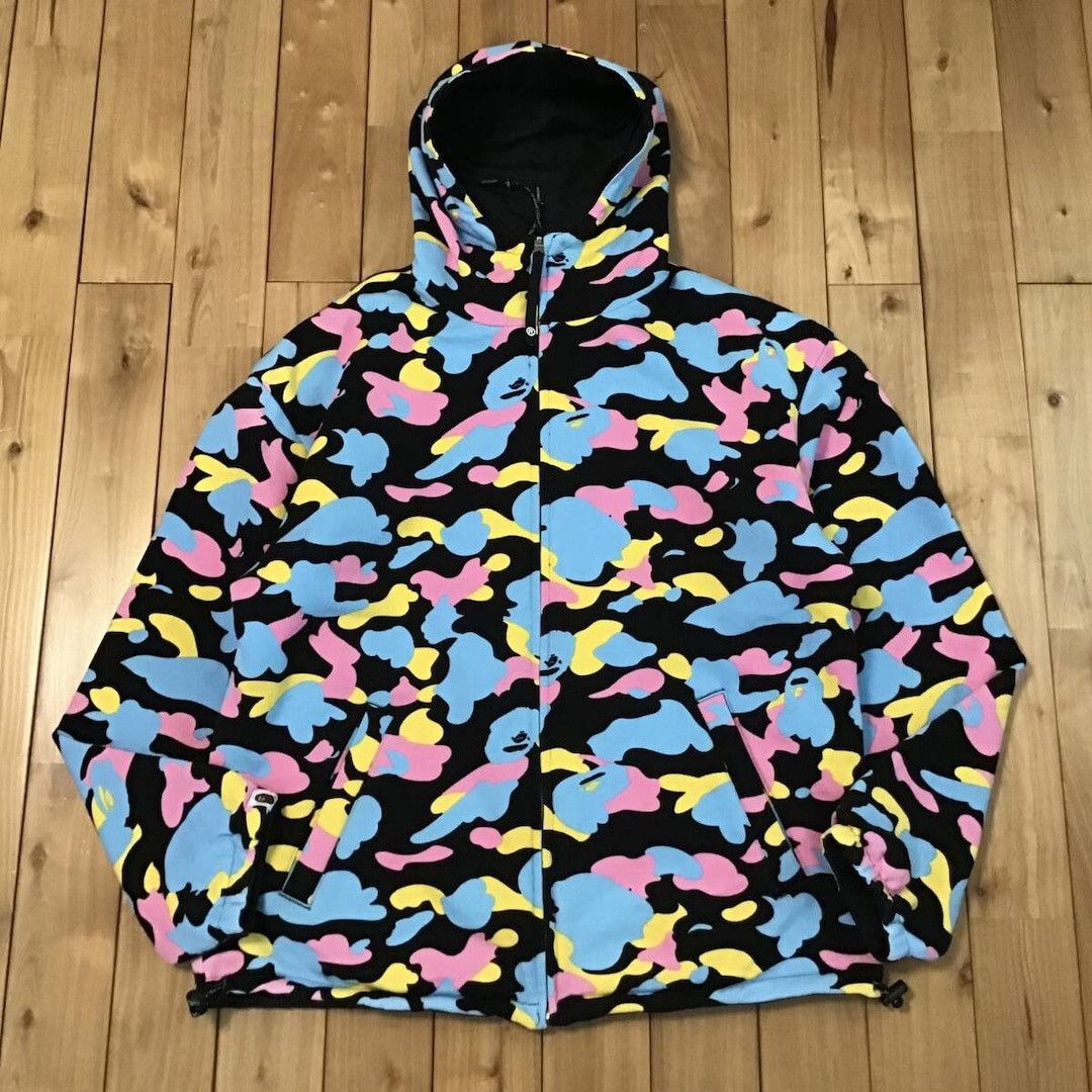 Bape × Nigo 🔥Reversible🔥 BAPE cotton candy camo hoodie jacket multi camo Size US M / EU 48-50 / 2 - 1 Thumbnail