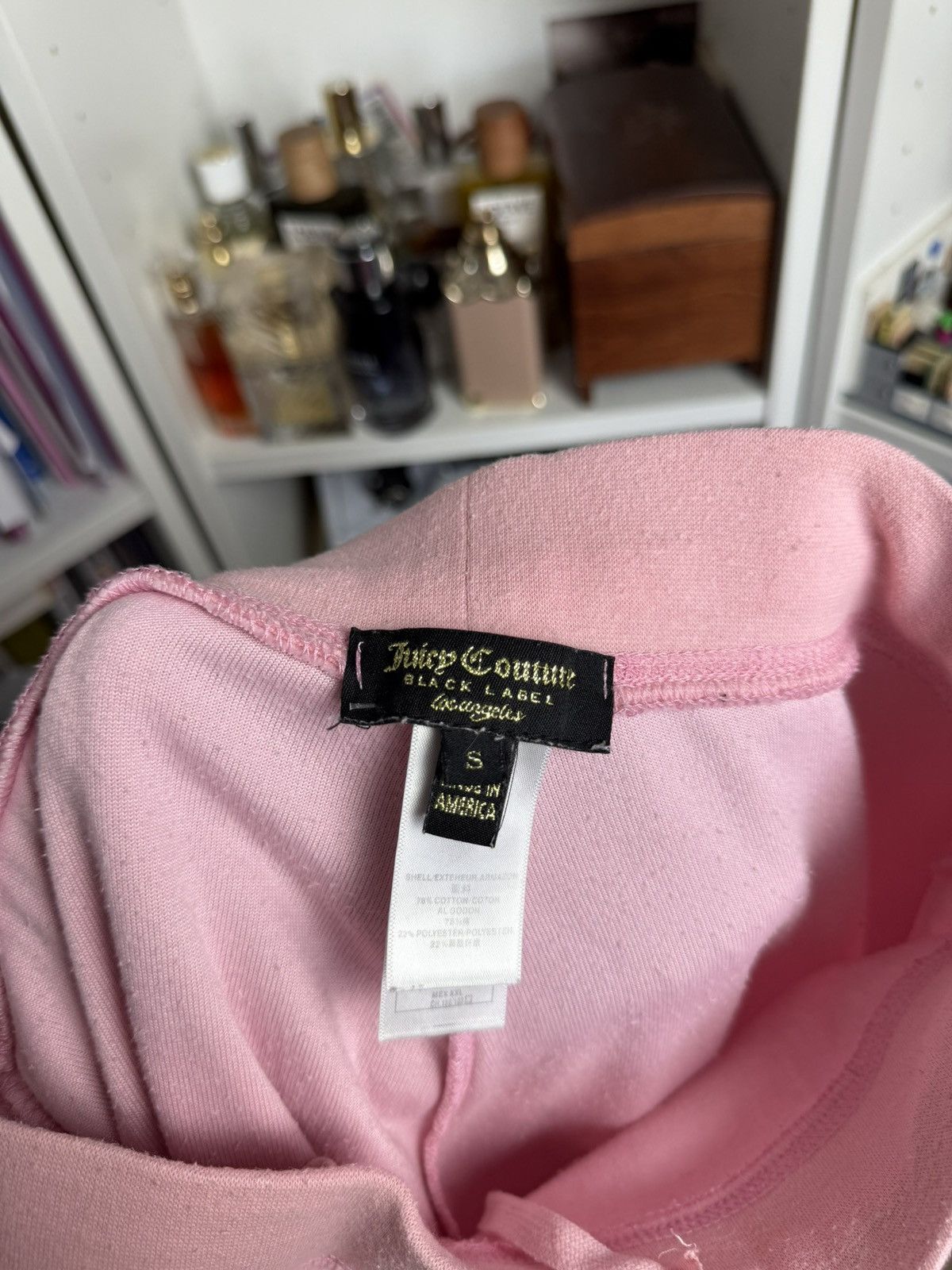 Juicy Couture × Vintage Juicy Couture black label pink velour crystal logo sweatpants Size 28" / US 6 / IT 42 - 5 Thumbnail